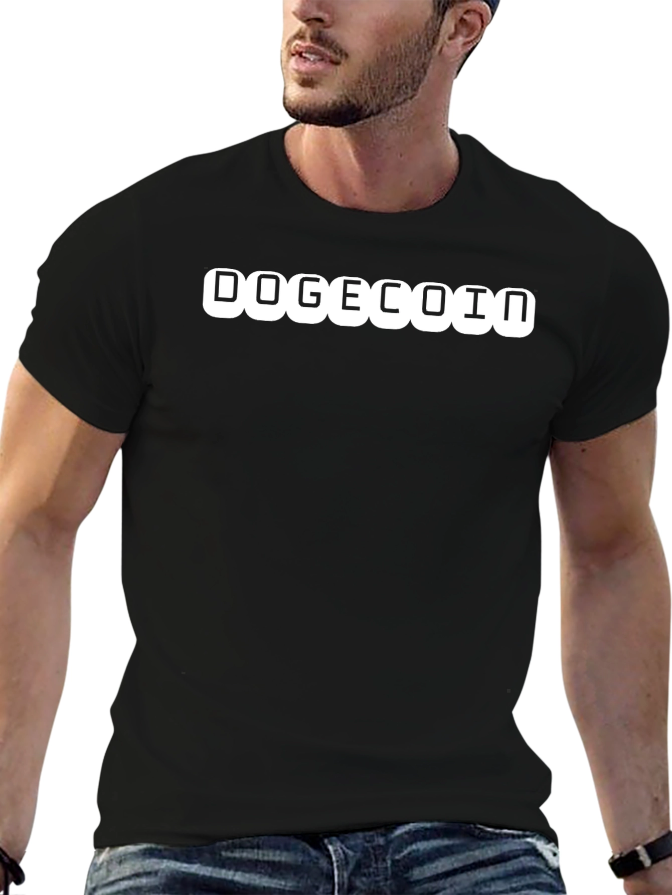 DOGECOIN Black T-Shirt Crypto Fashion