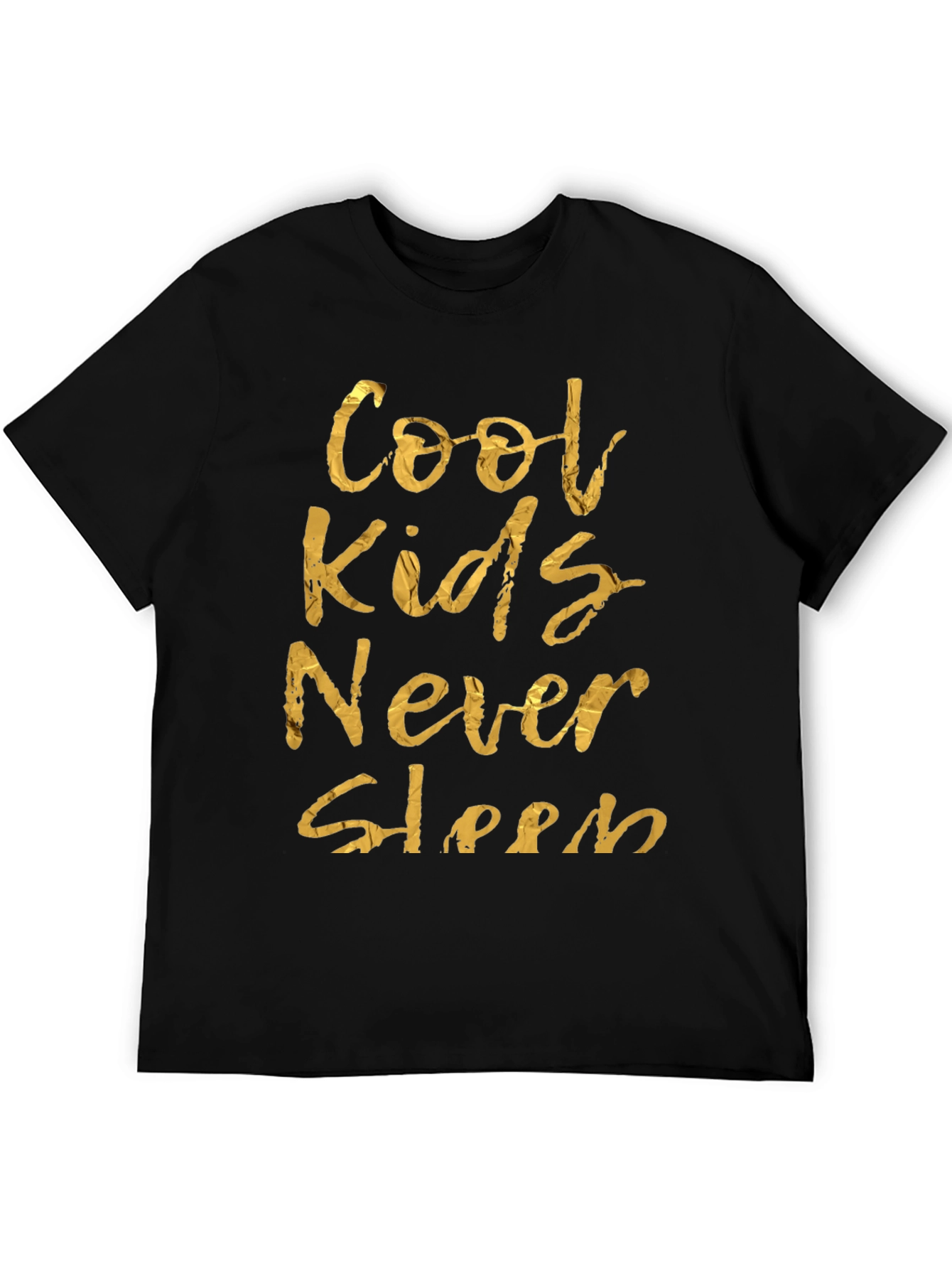 Cool Kids Never Sleep Graphic Tee - Black