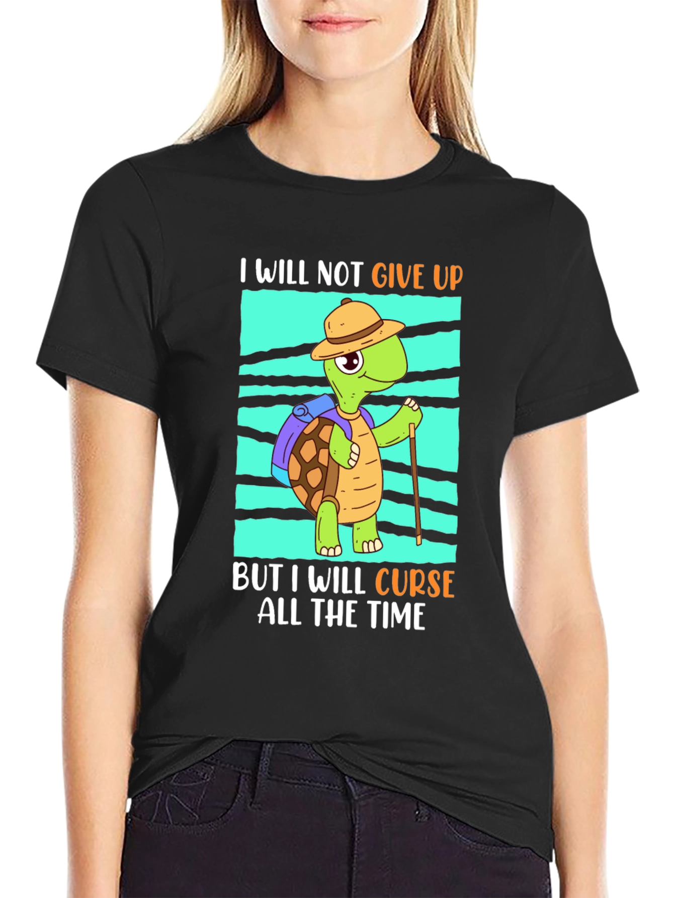 Funny Turtle Hiking T-Shirt: I Will Curse