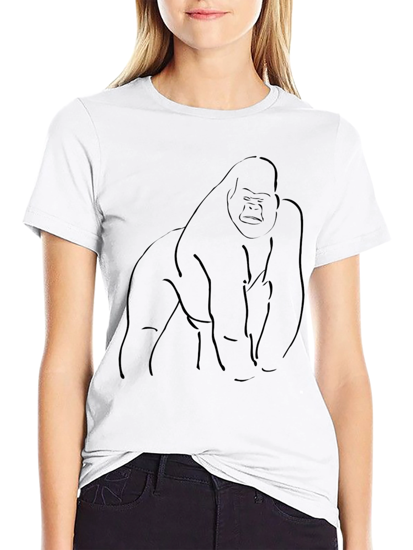 Gorilla Graphic Print Black T-Shirt