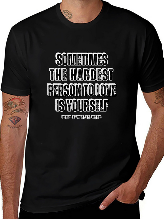 Love Yourself Graphic Tee - Black