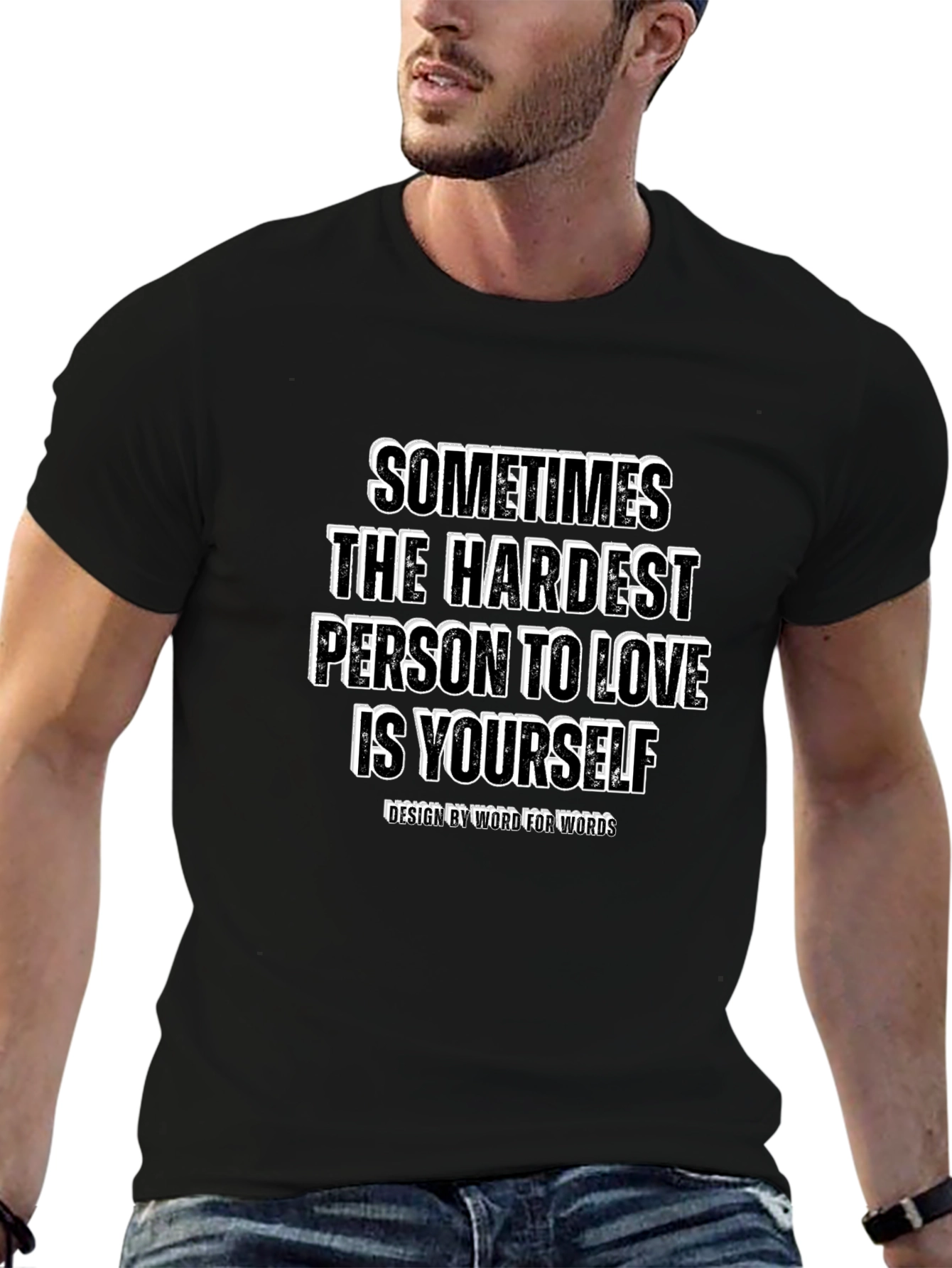 Love Yourself Graphic Tee - Black