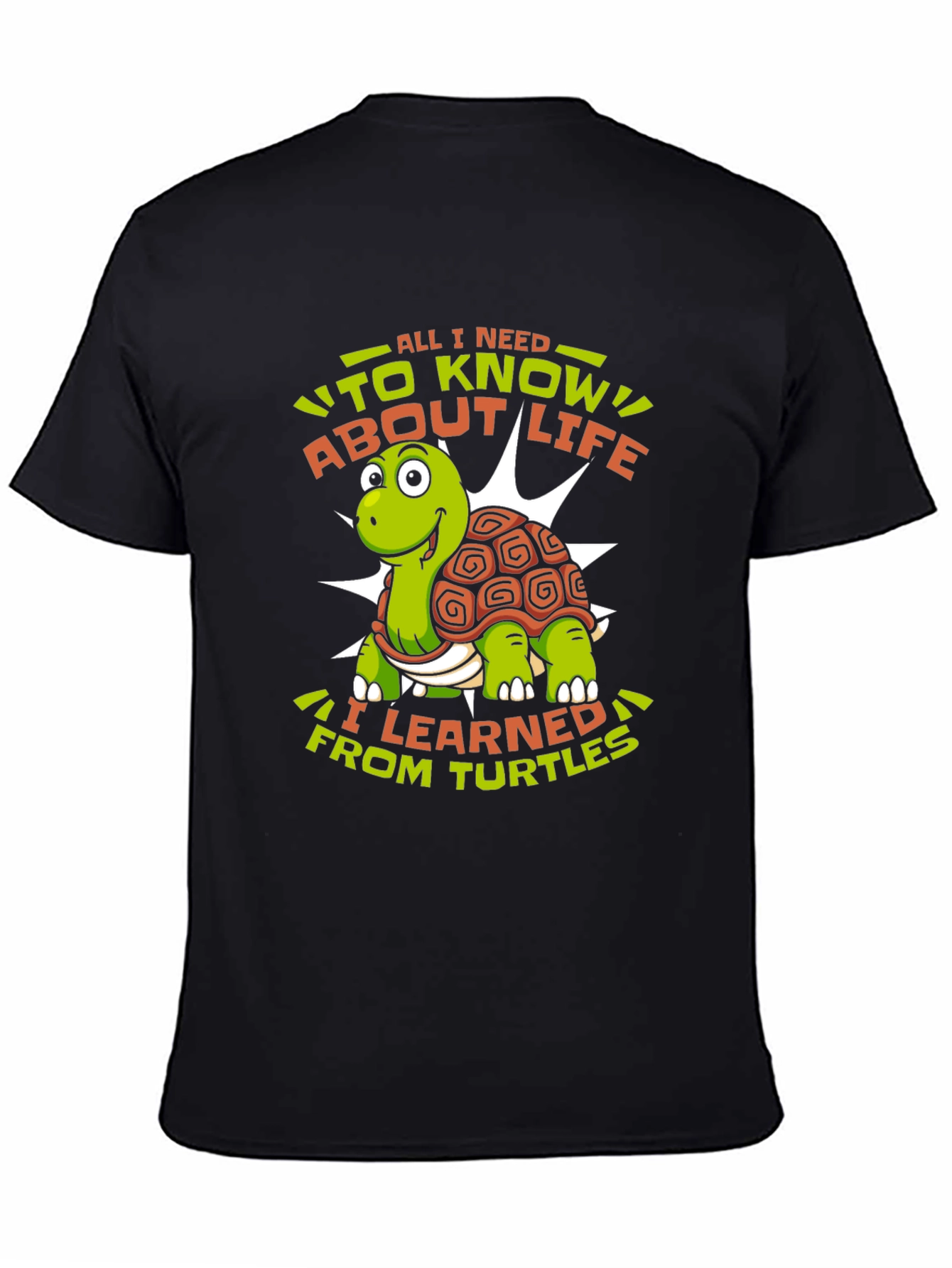 Turtle Life Lessons Graphic Tee - Black