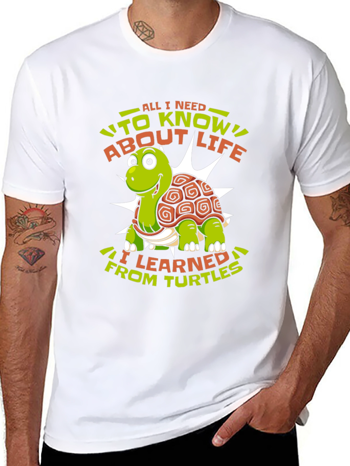Turtle Life Lessons Graphic Tee - Black