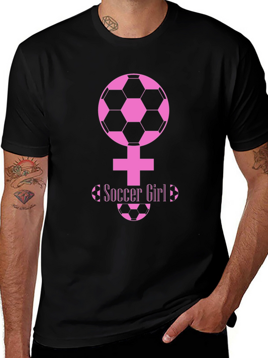 Soccer Girl Tee - Pink Graphic Design