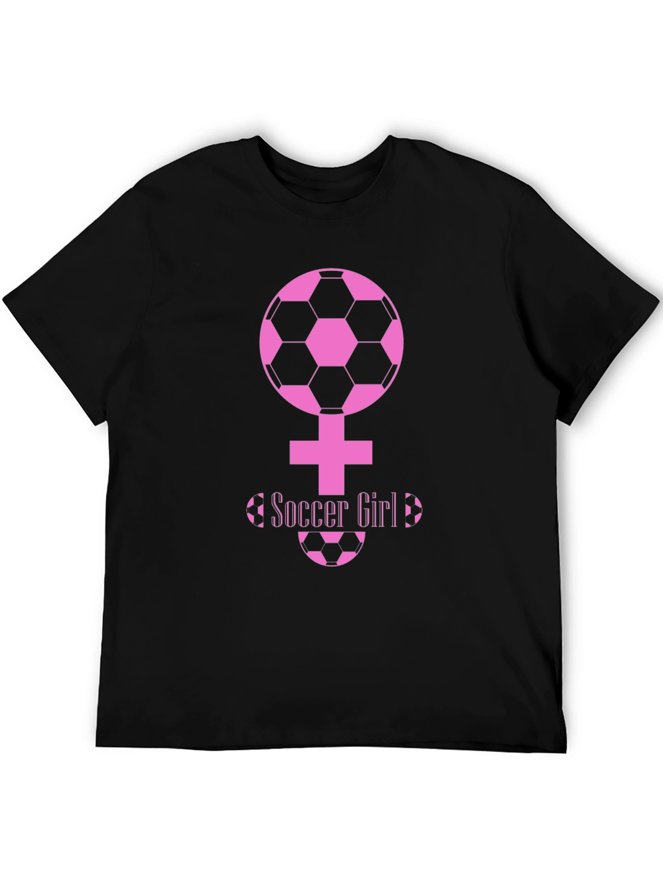 Soccer Girl Tee - Pink Graphic Design