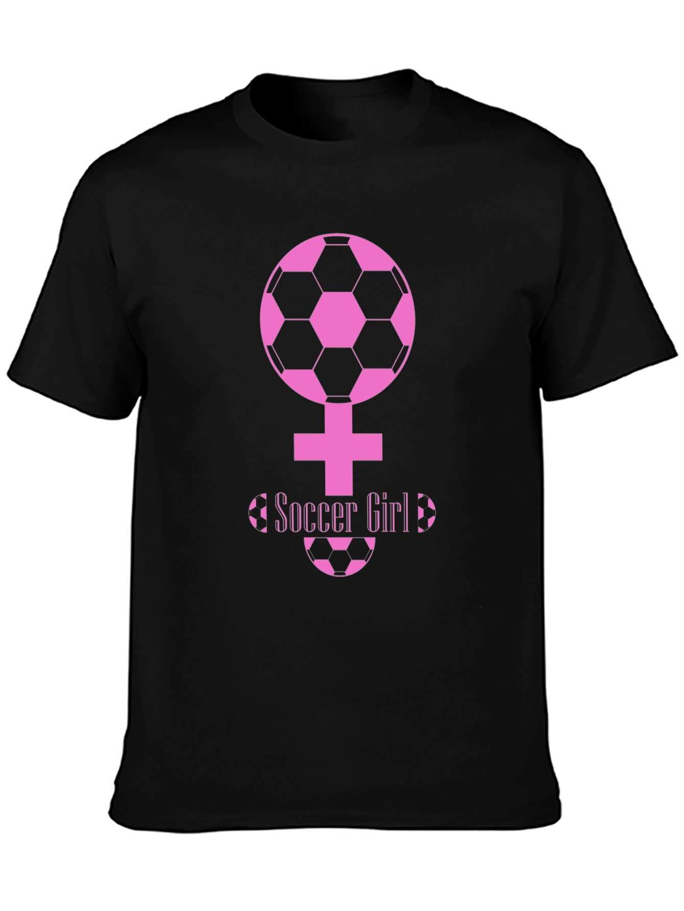 Soccer Girl Tee - Pink Graphic Design