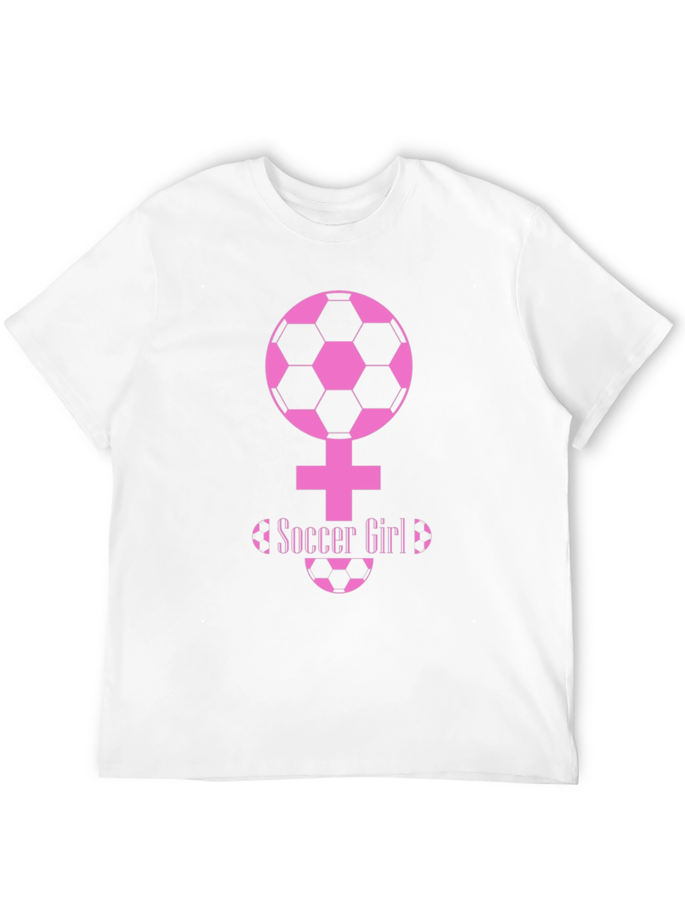 Soccer Girl Tee - Pink Graphic Design