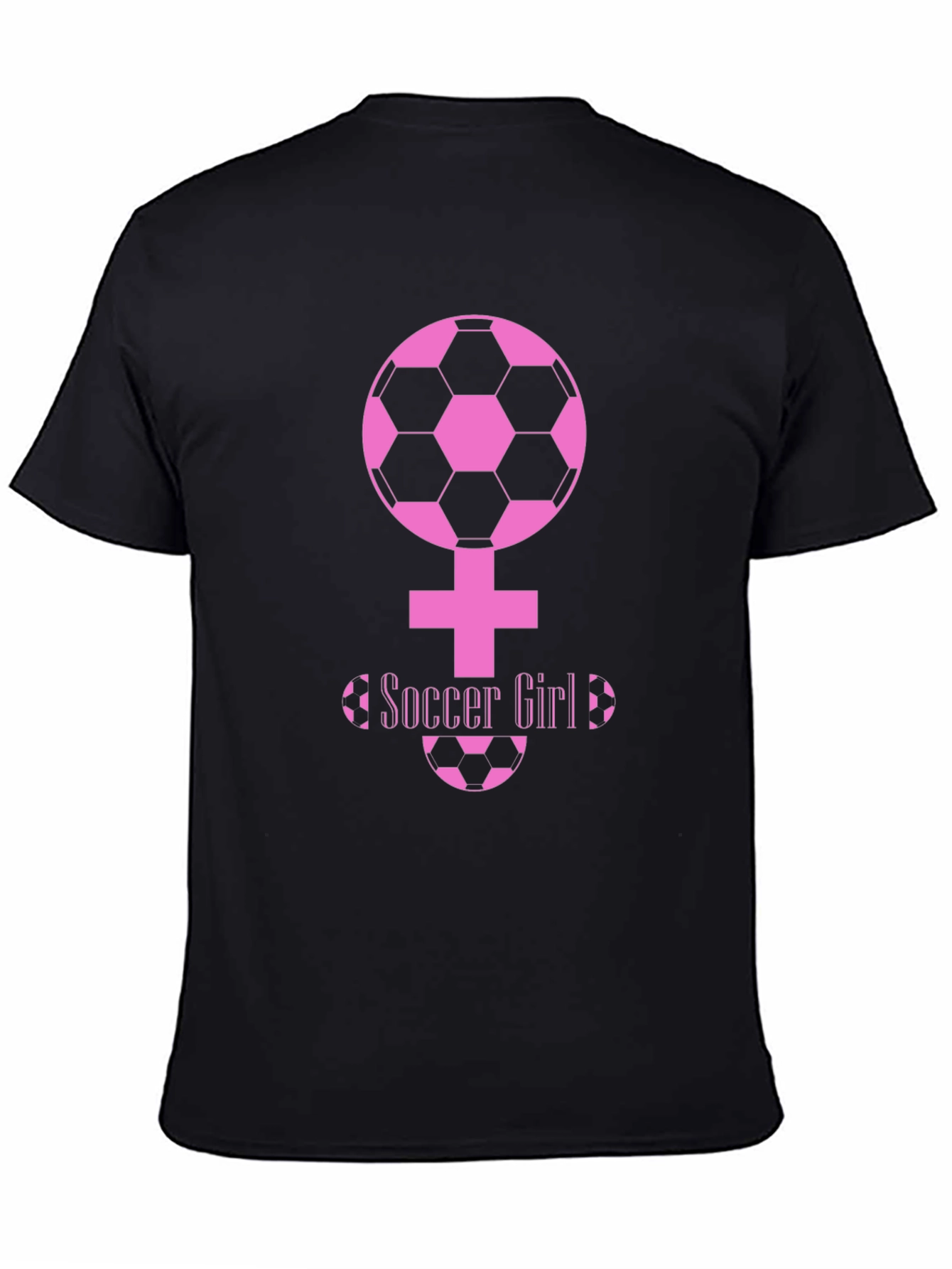 Soccer Girl Tee - Pink Graphic Design