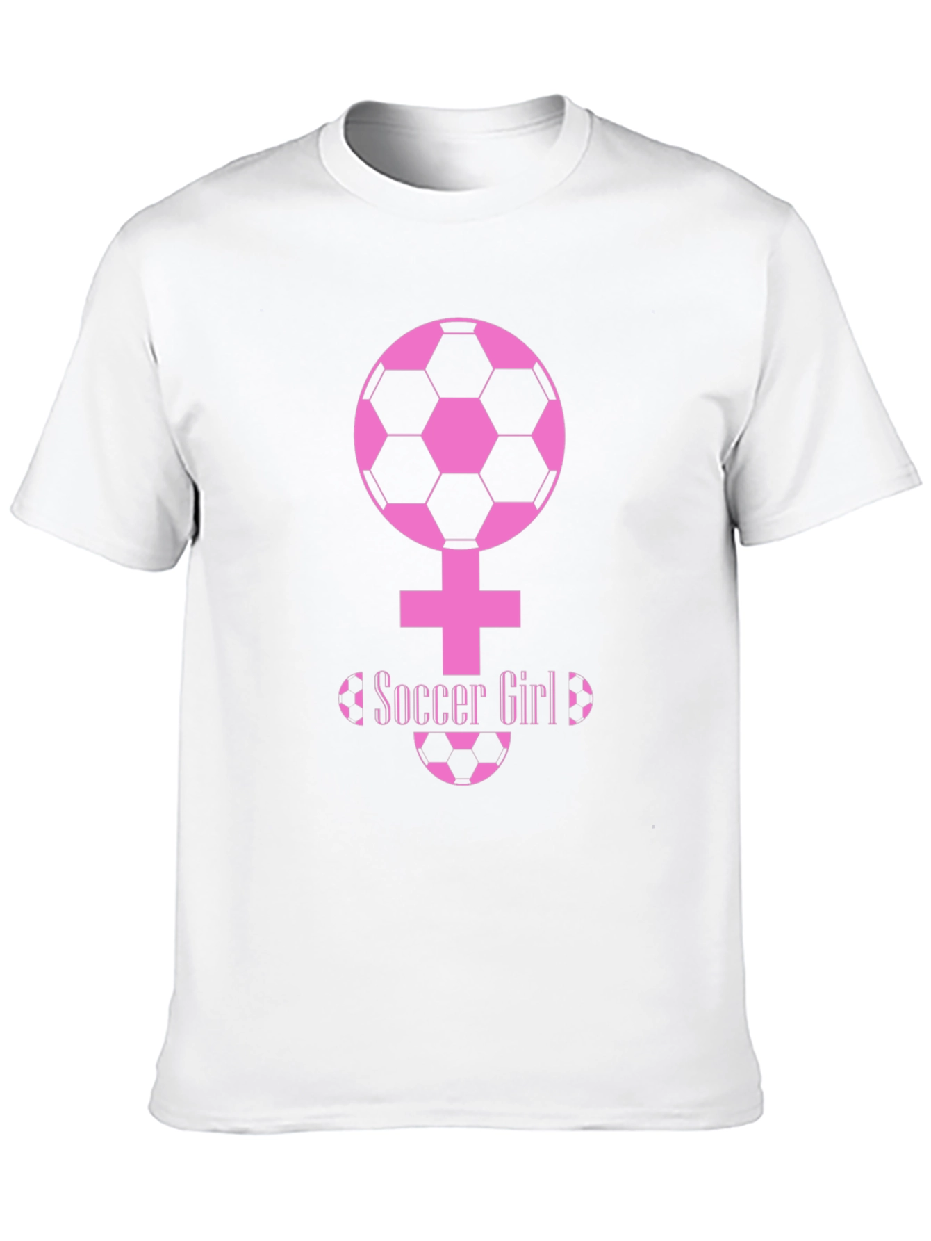 Soccer Girl Tee - Pink Graphic Design