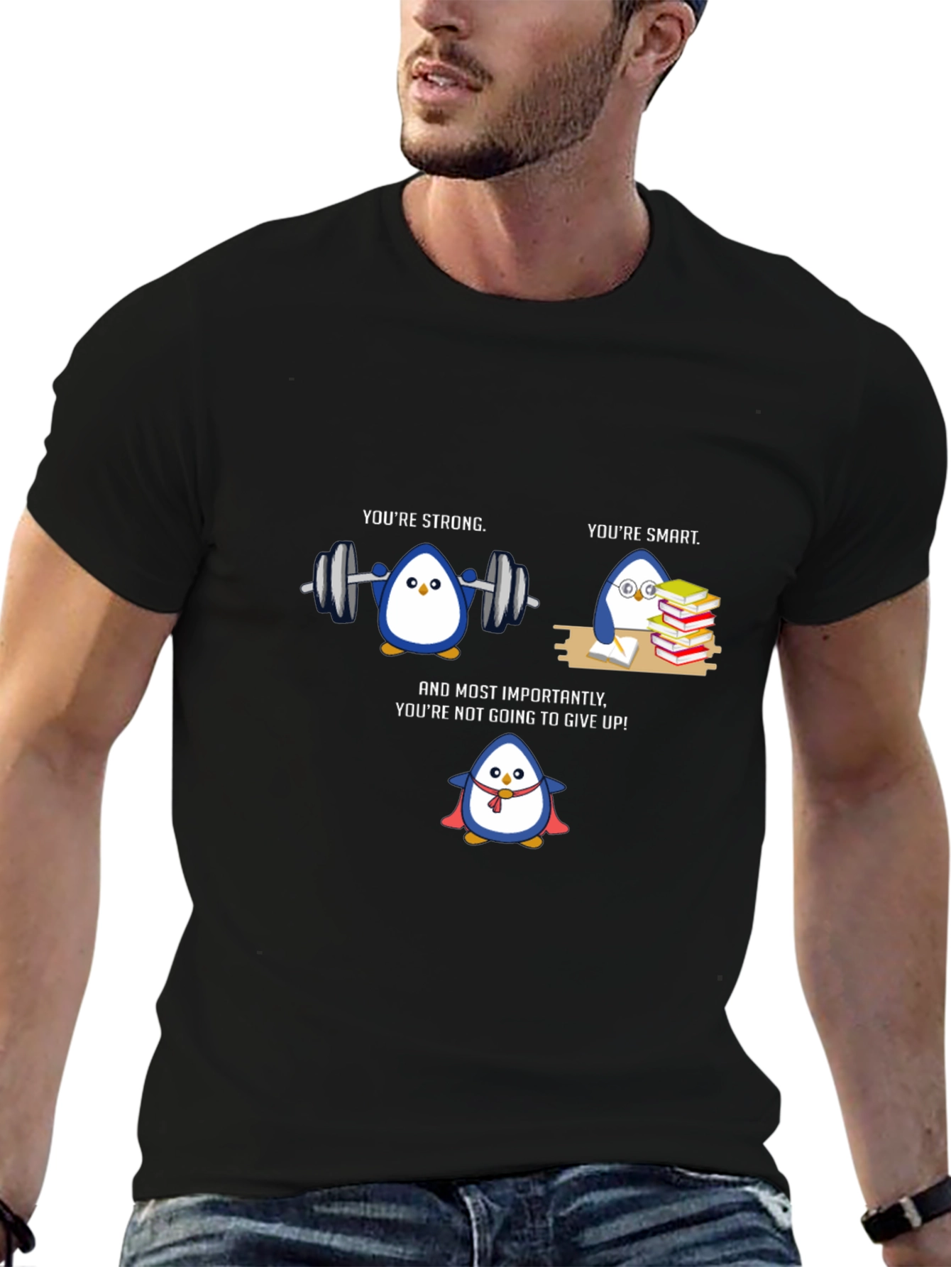 Penguin Power T-Shirt - Strong Smart and Resilient