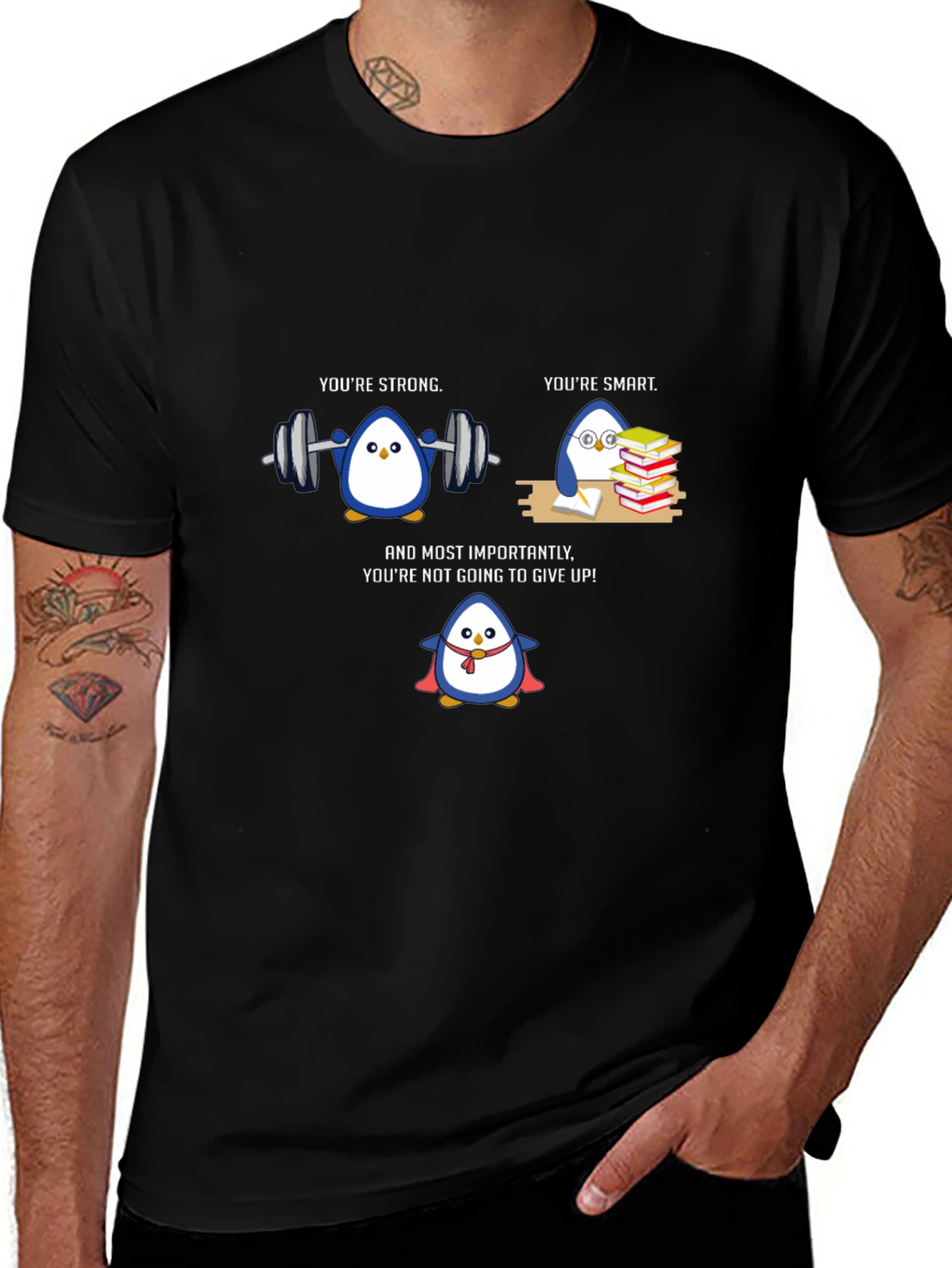 Penguin Power T-Shirt - Strong Smart and Resilient