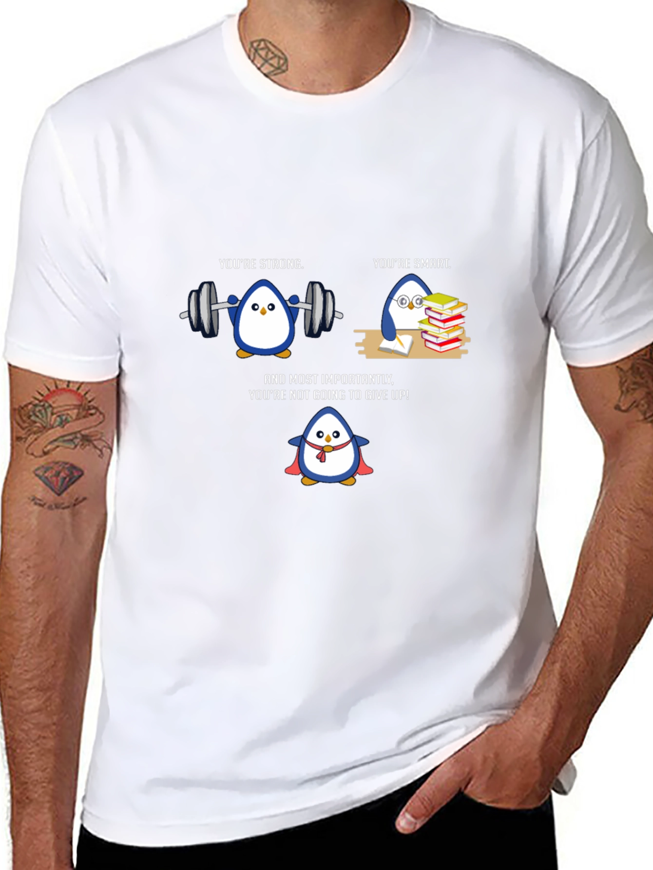 Penguin Power T-Shirt - Strong Smart and Resilient