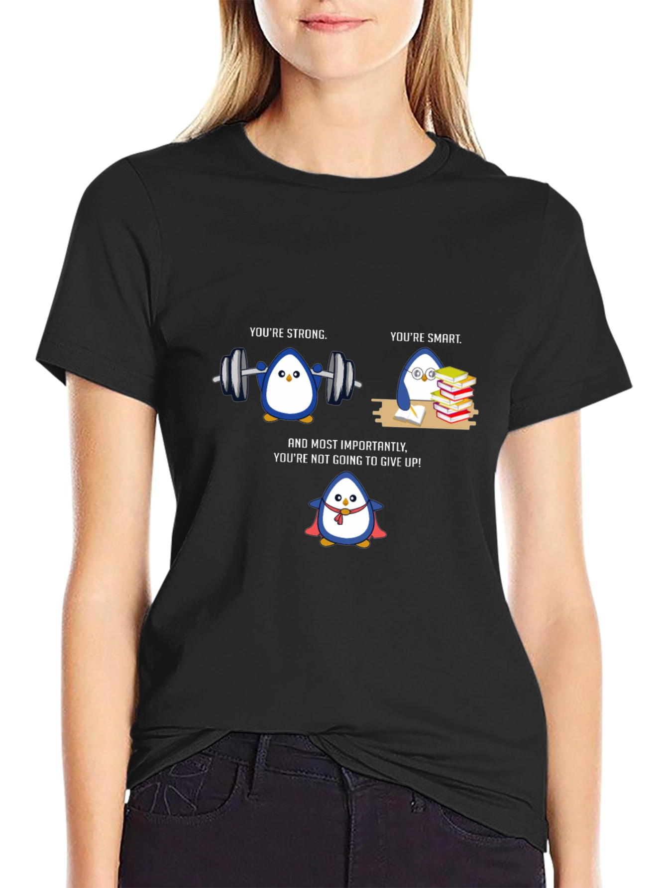 Penguin Power T-Shirt - Strong Smart and Resilient