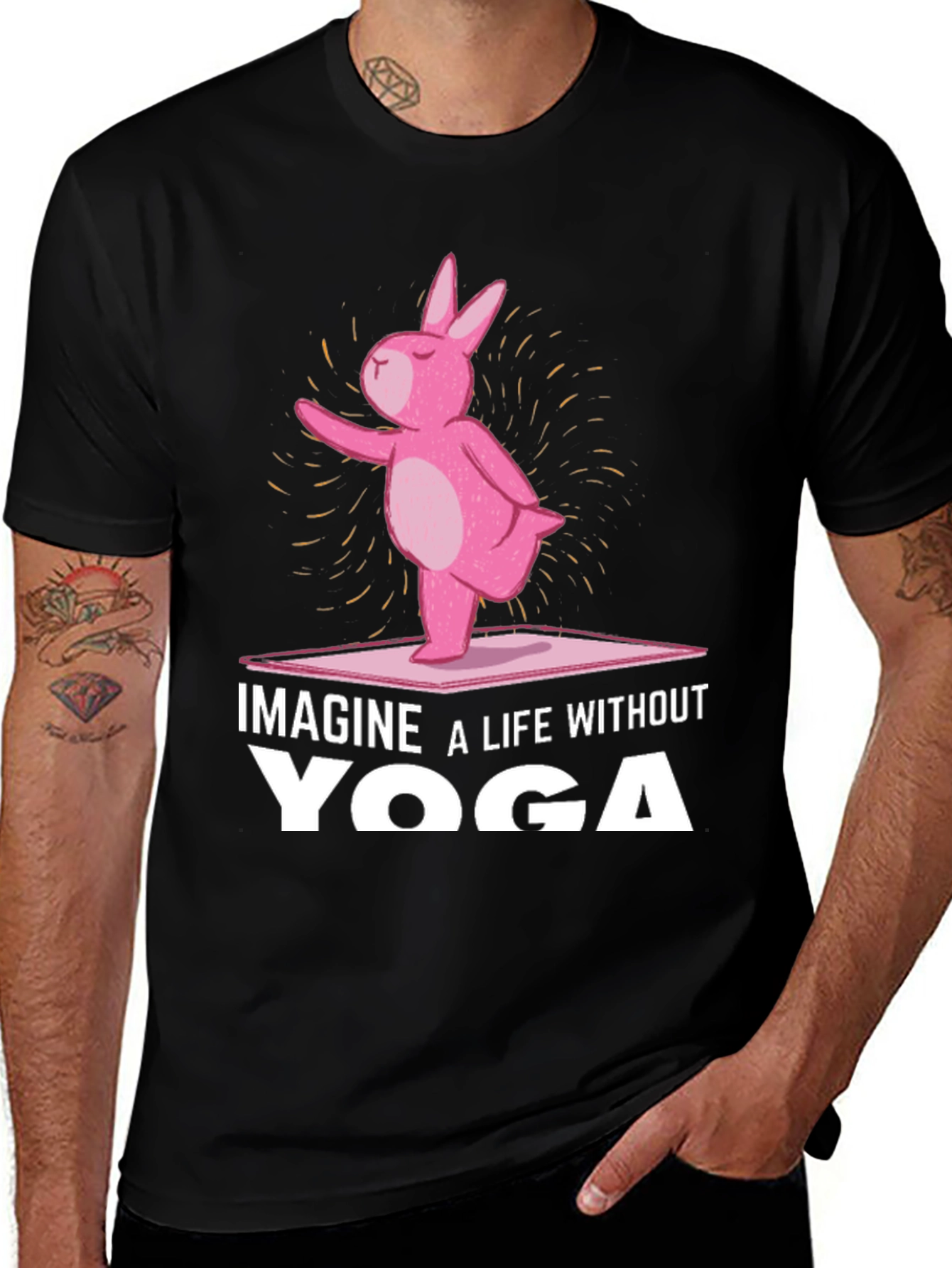 Imagine Yoga Funny Bunny T-Shirt