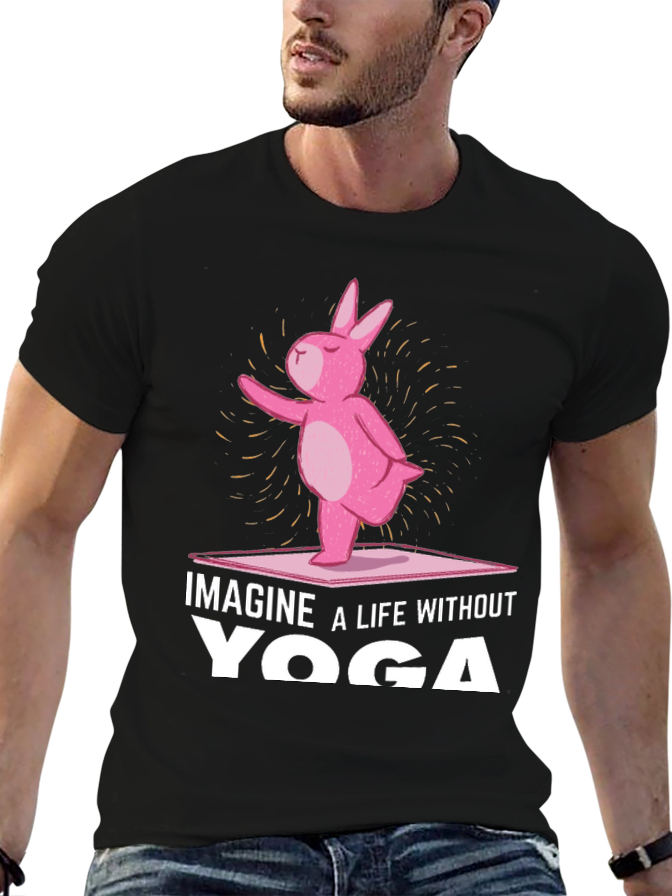 Imagine Yoga Funny Bunny T-Shirt