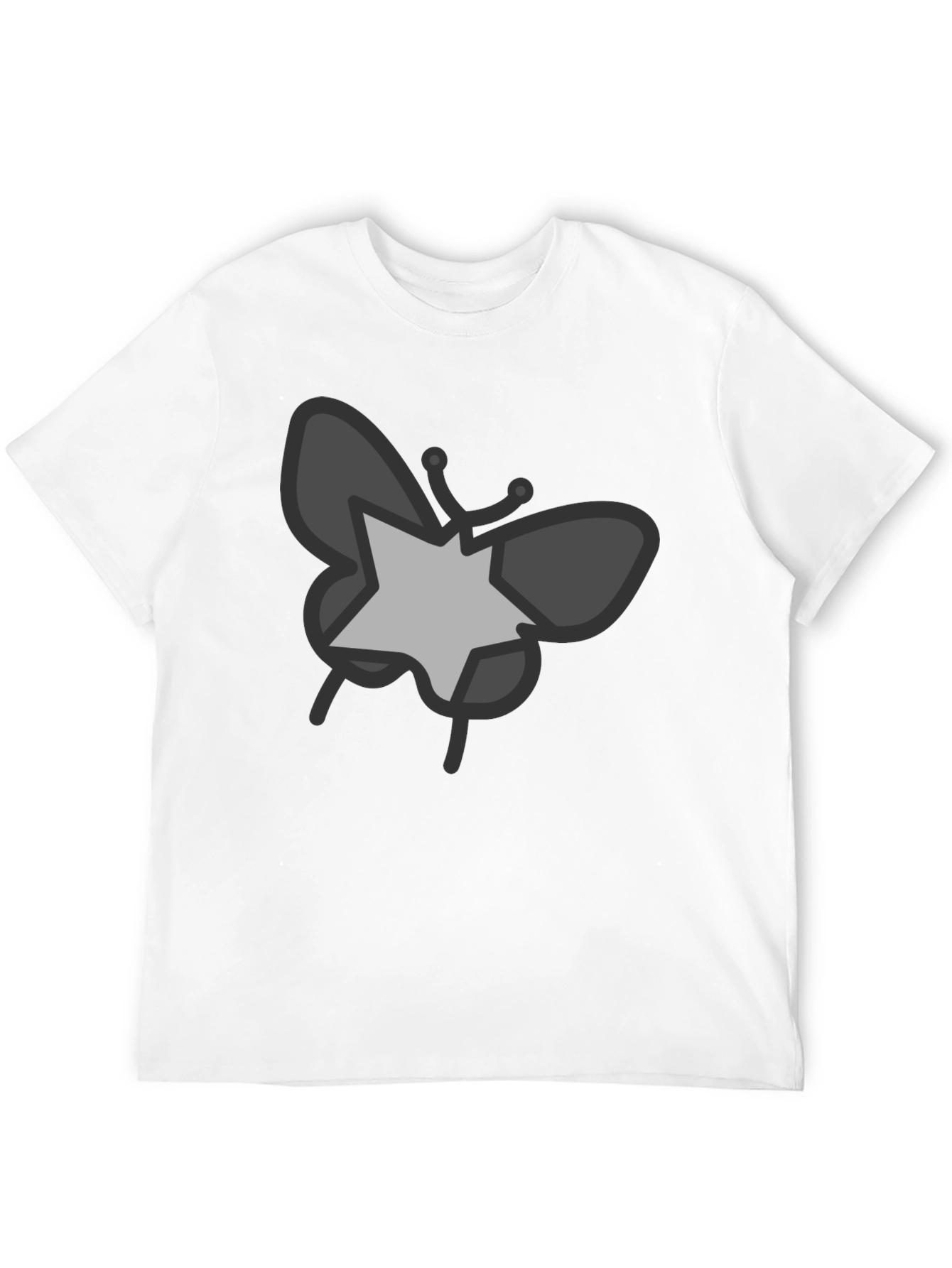 Butterfly Star Graphic Black T-Shirt