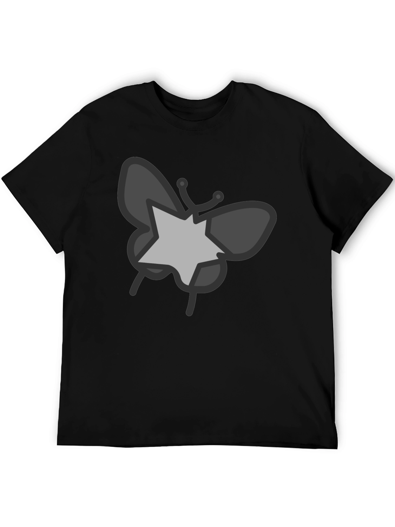 Butterfly Star Graphic Black T-Shirt