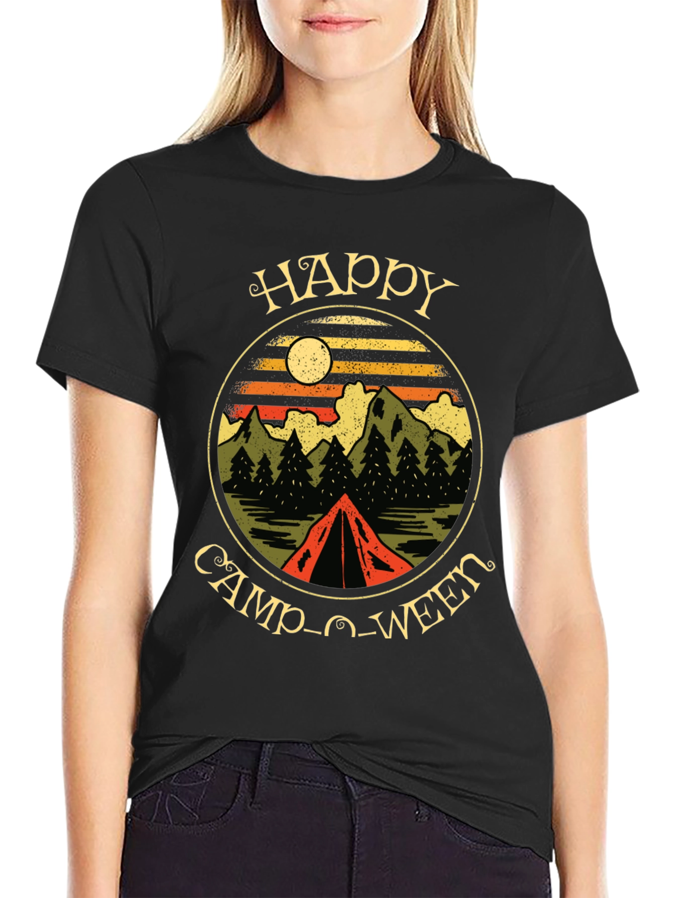Happy Camp-O-Ween Camping T-Shirt