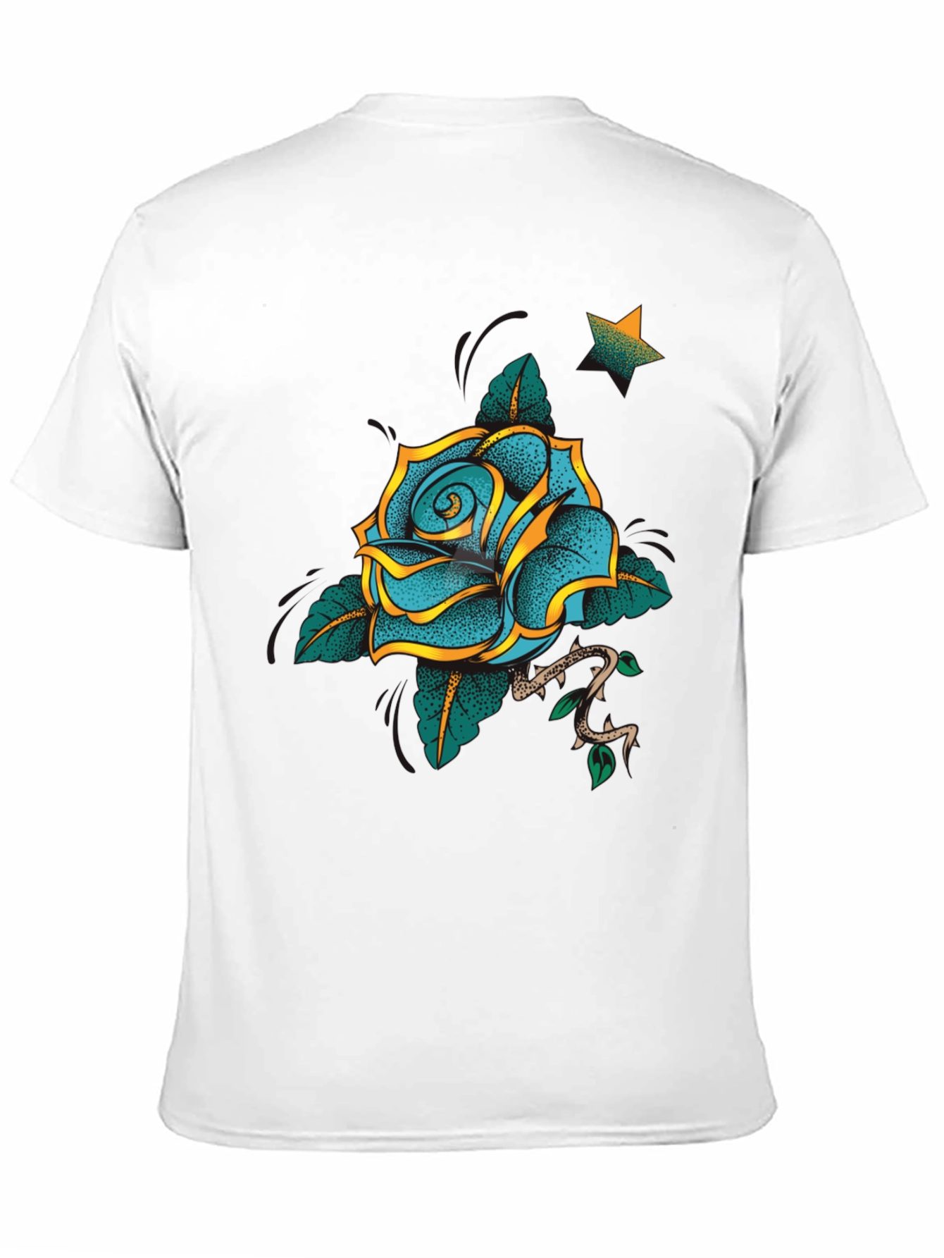 Rose Tattoo Graphic Black T-Shirt