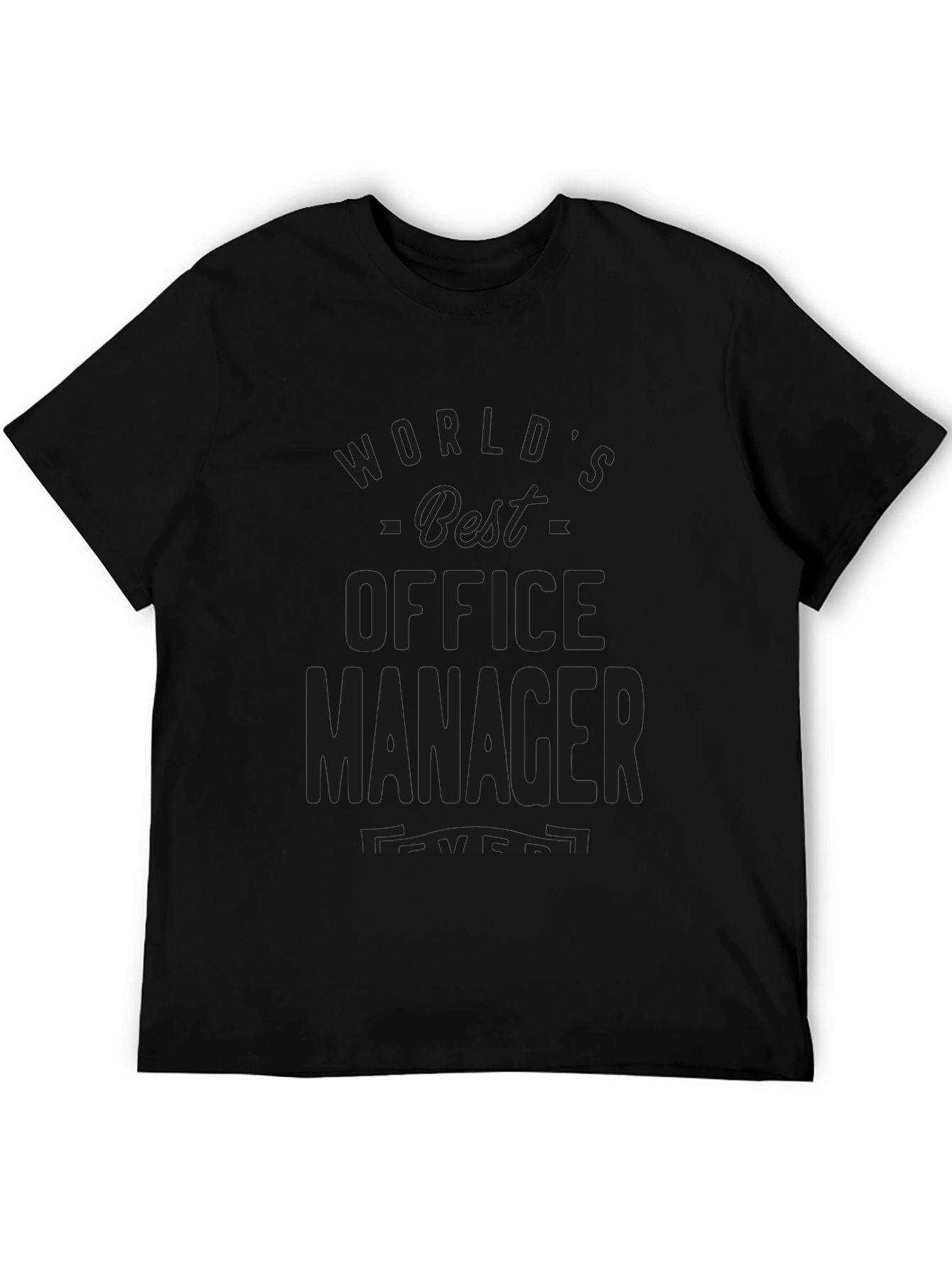 Worlds Best Office Manager Black T-Shirt