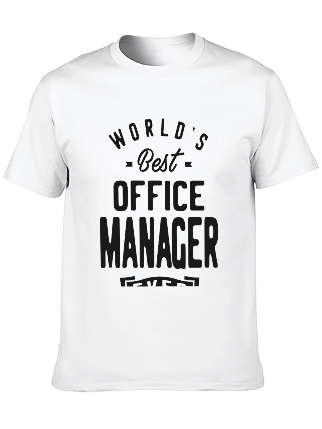 Worlds Best Office Manager Black T-Shirt