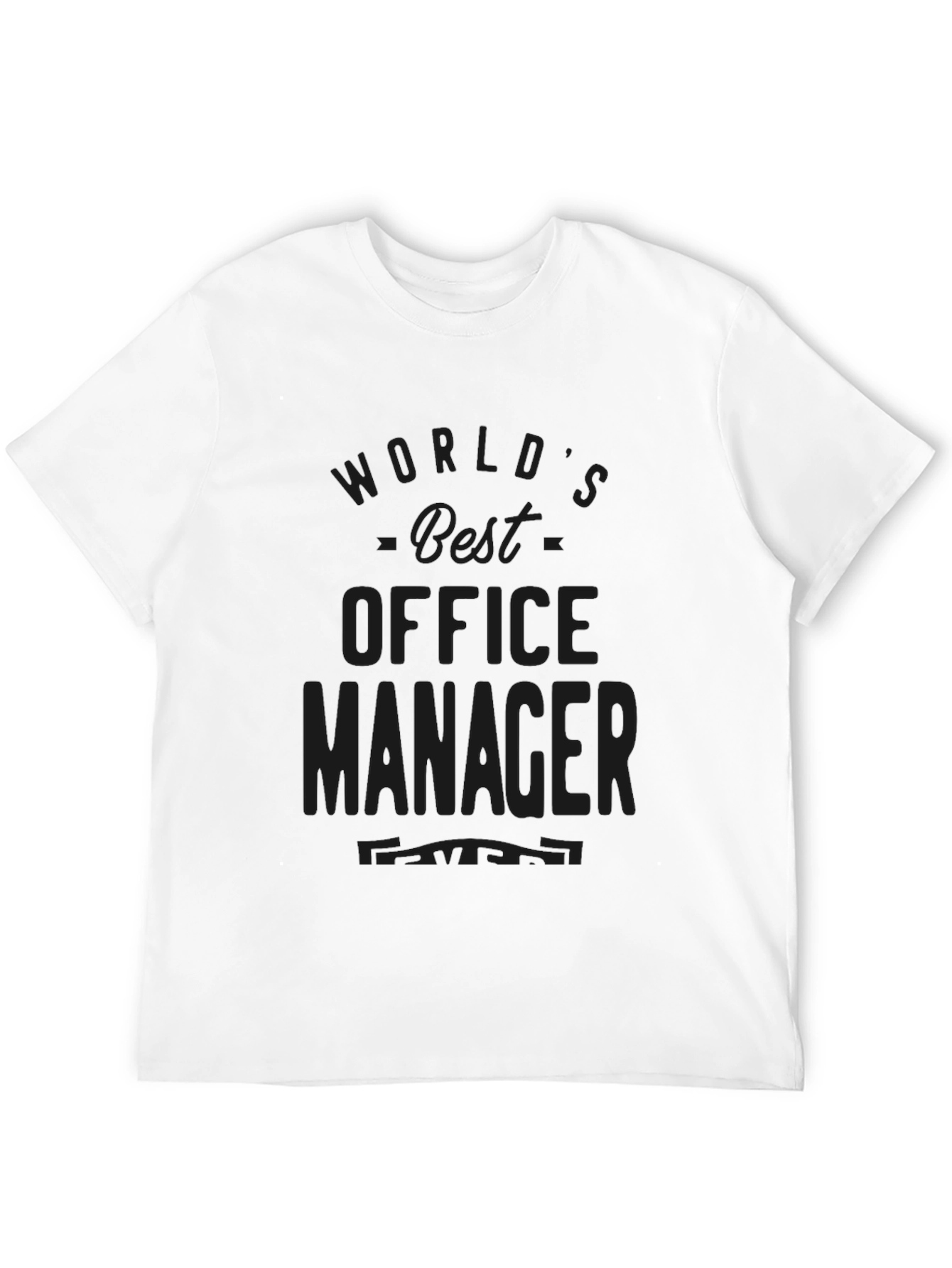 Worlds Best Office Manager Black T-Shirt