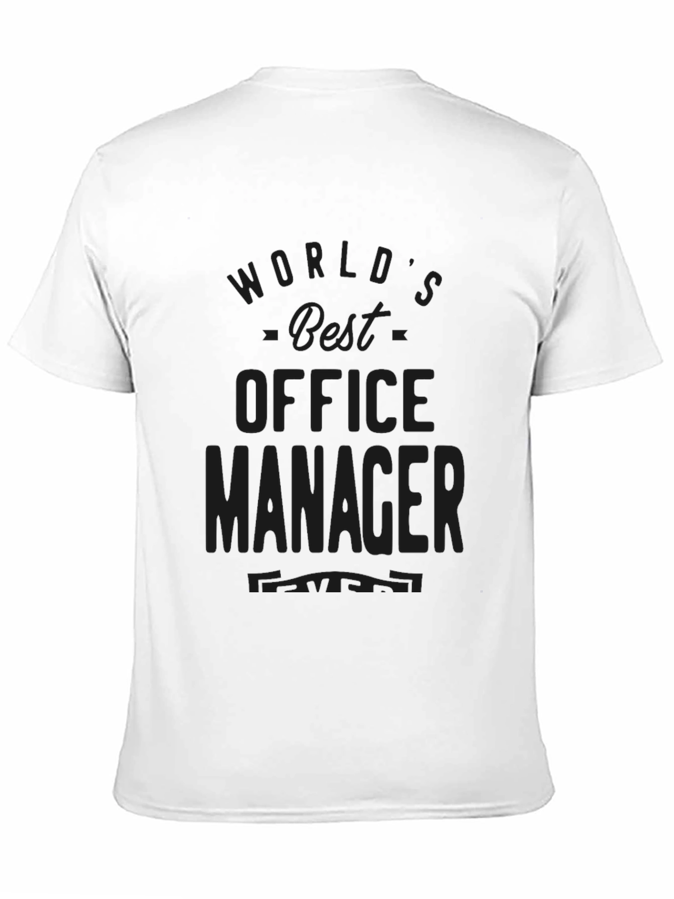 Worlds Best Office Manager Black T-Shirt