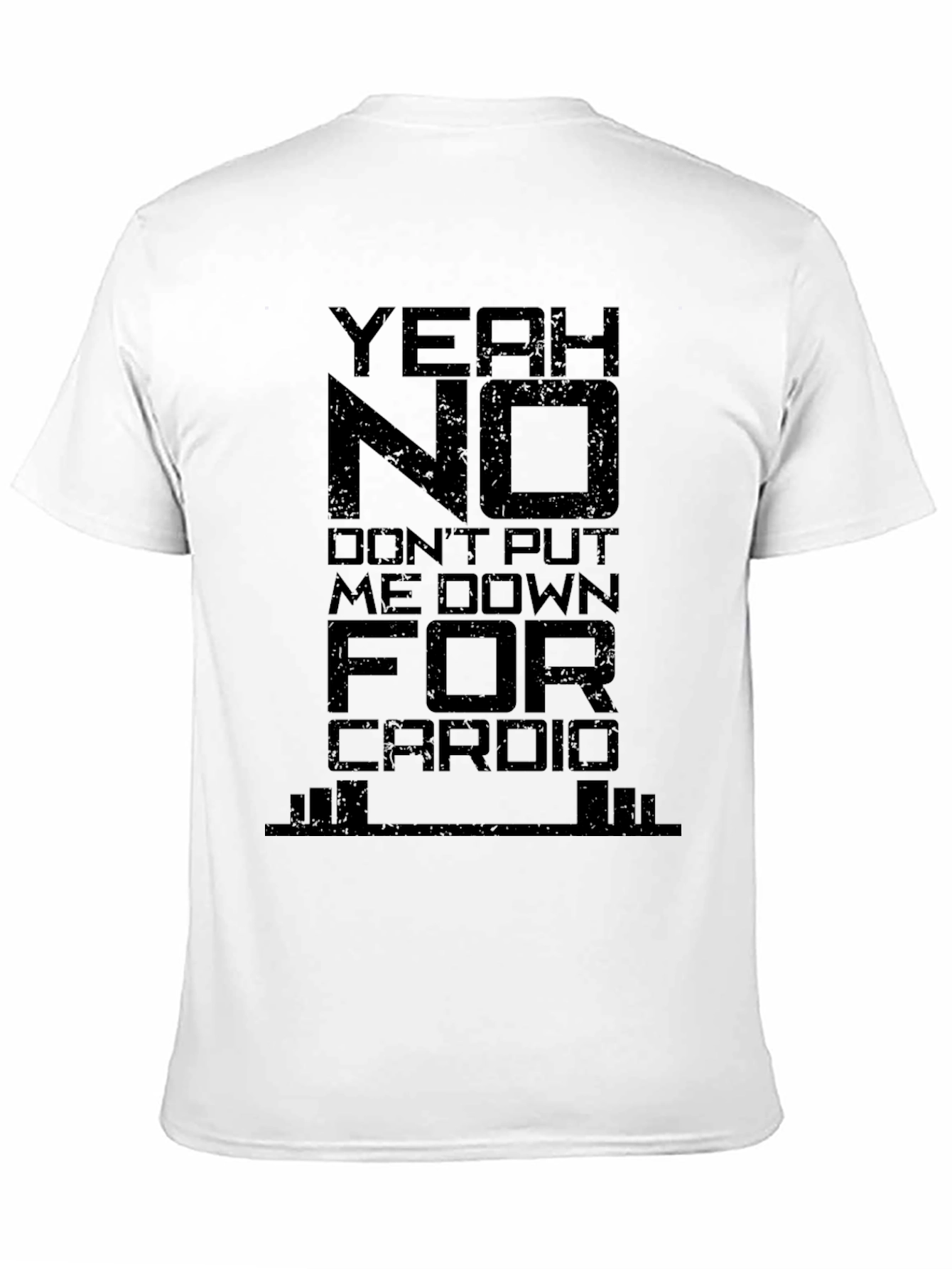 Yeah No Cardio Graphic Tee - Black Cotton