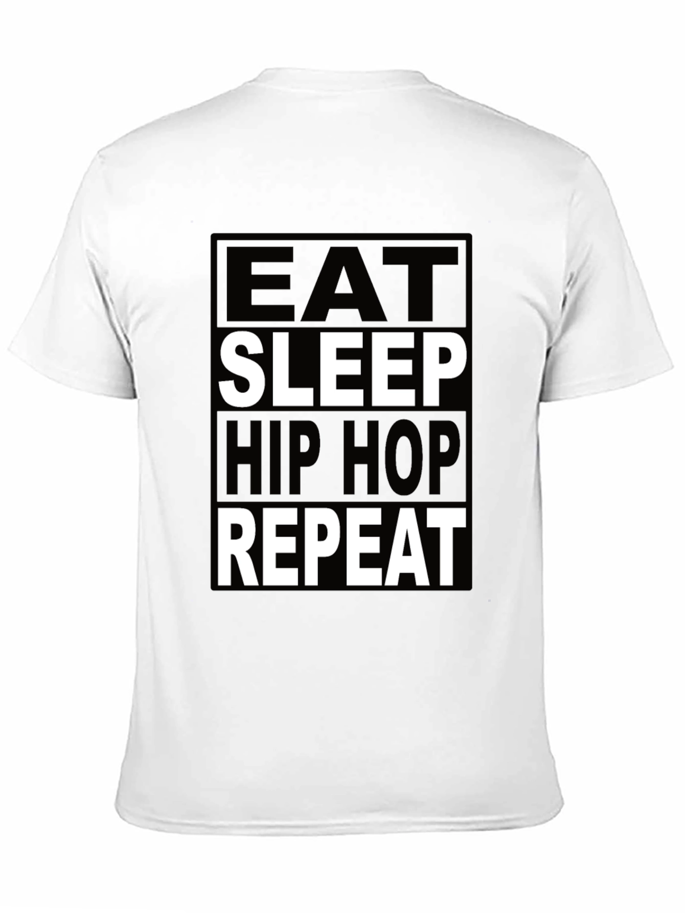 Eat Sleep Hip Hop Repeat Black Graphic Tee