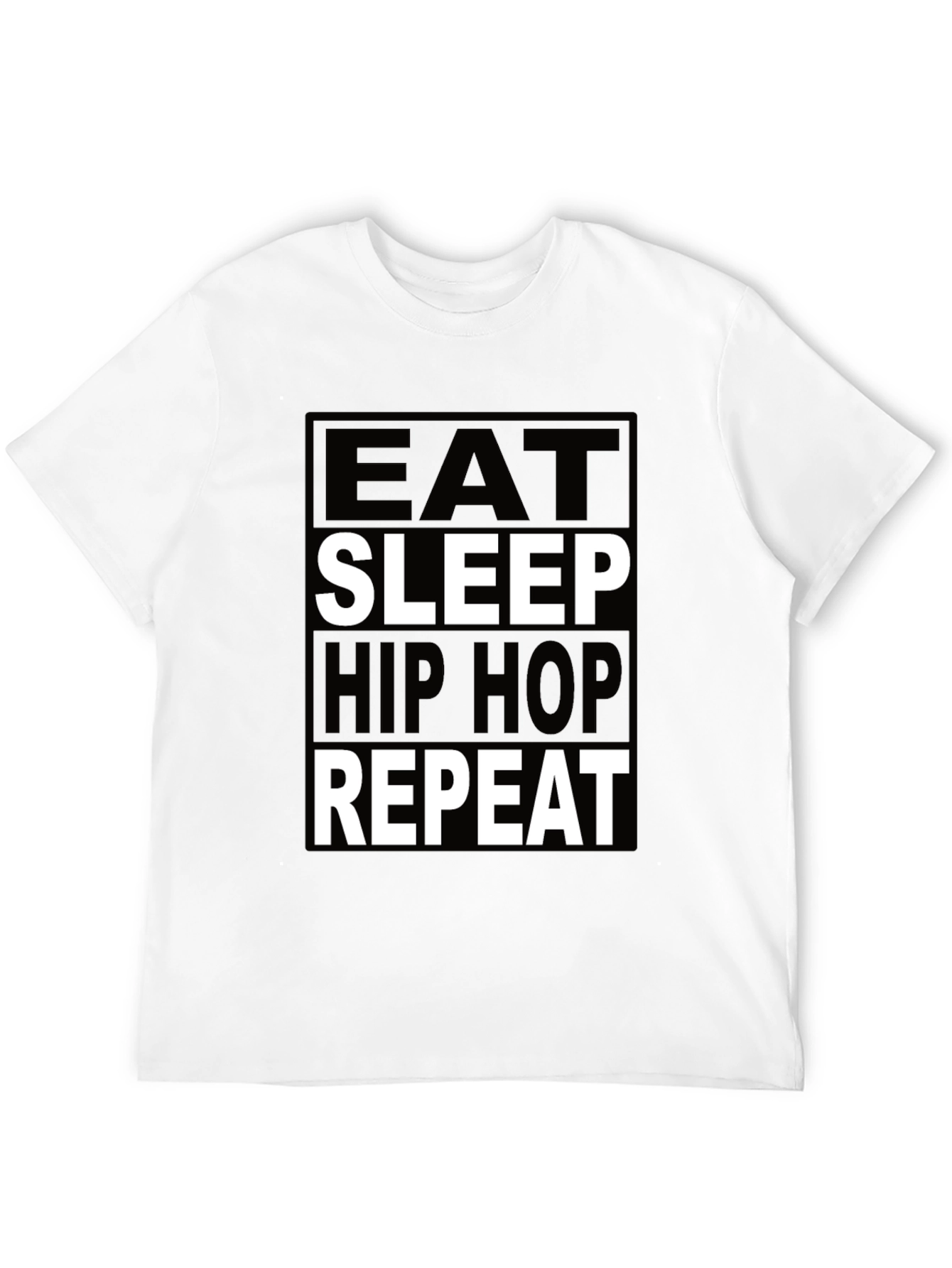 Eat Sleep Hip Hop Repeat Black Graphic Tee