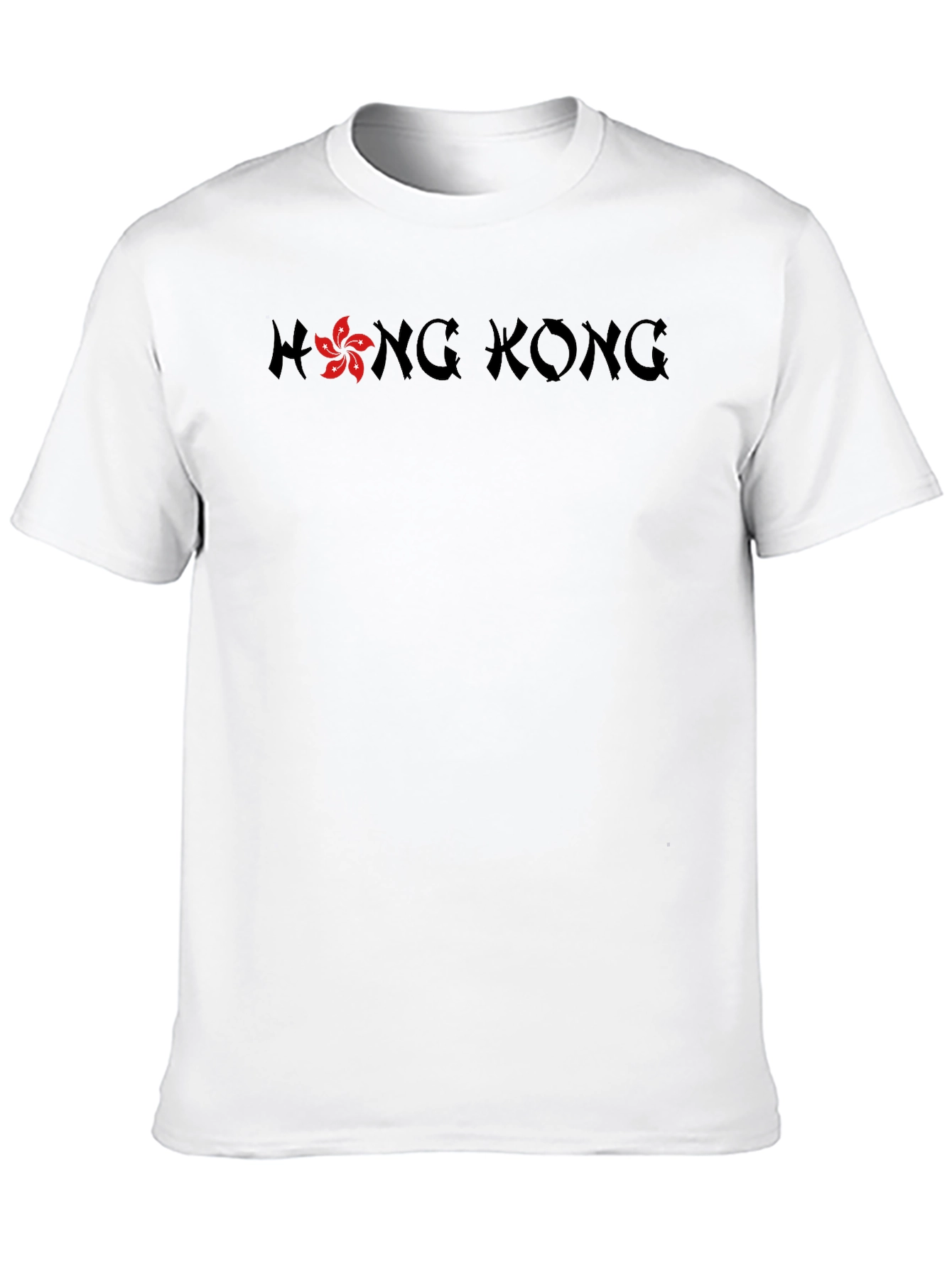 Hong Kong Graphic Tee - Black Crew Neck T-Shirt