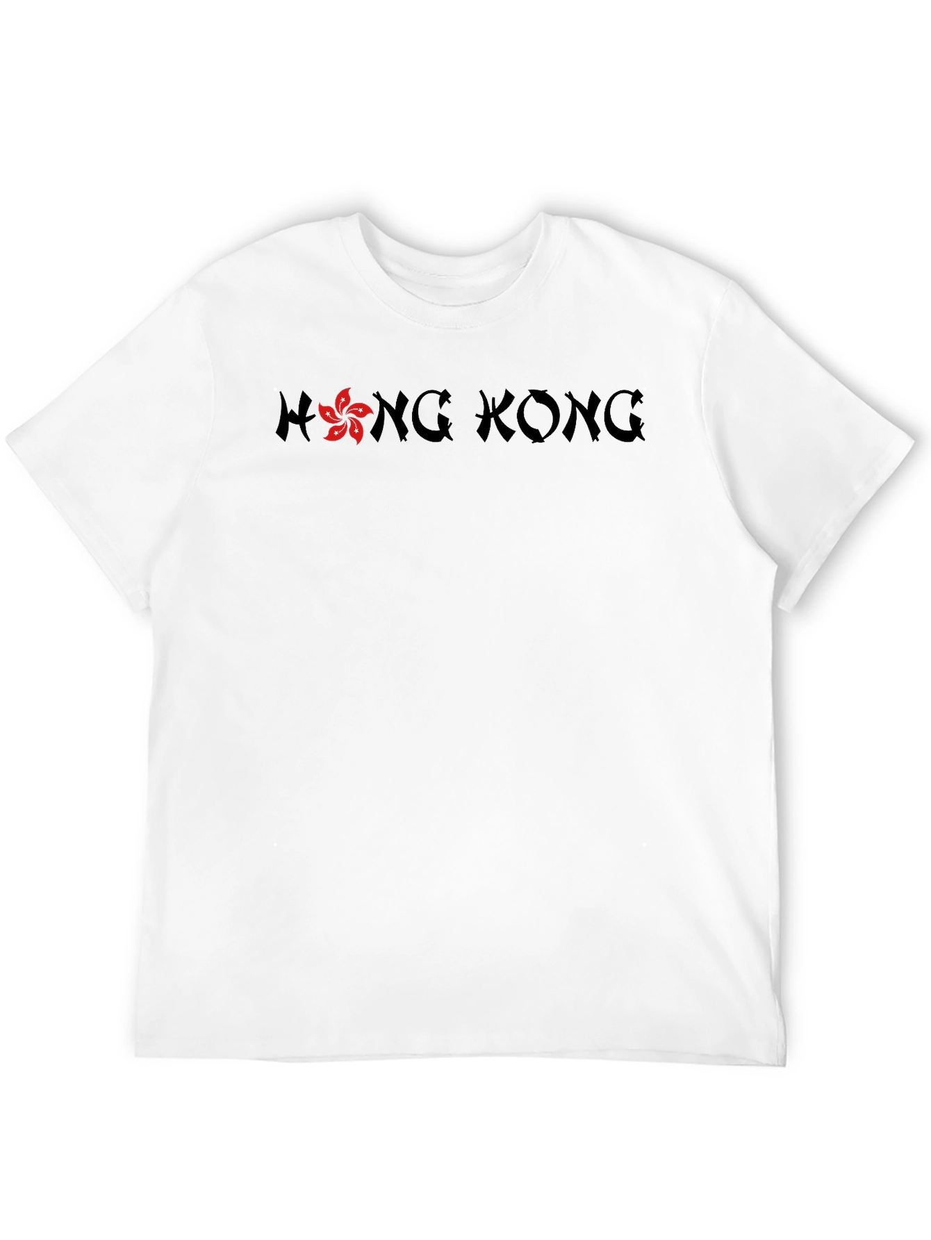 Hong Kong Graphic Tee - Black Crew Neck T-Shirt