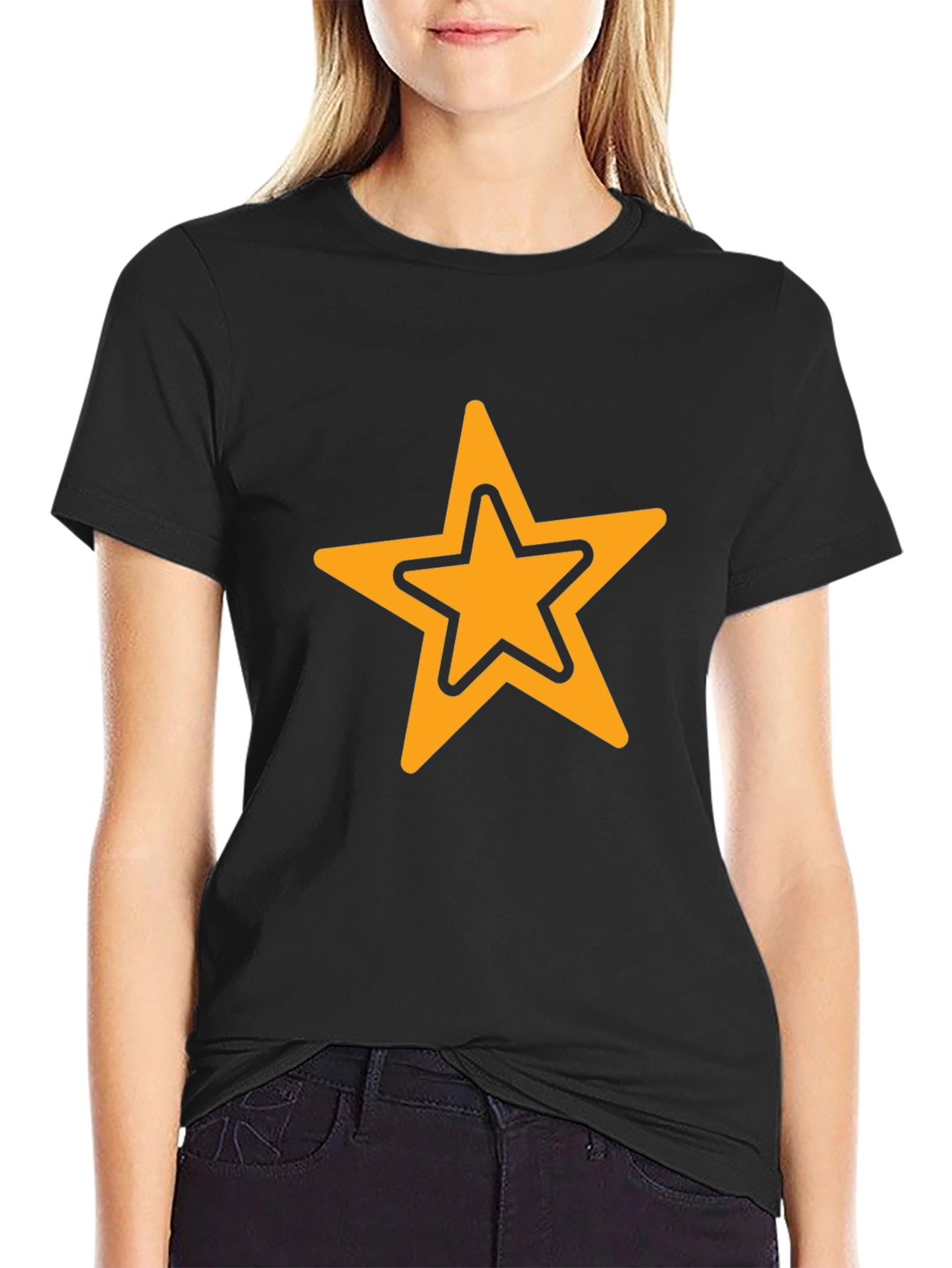 Star Graphic Black T-Shirt - Casual Style