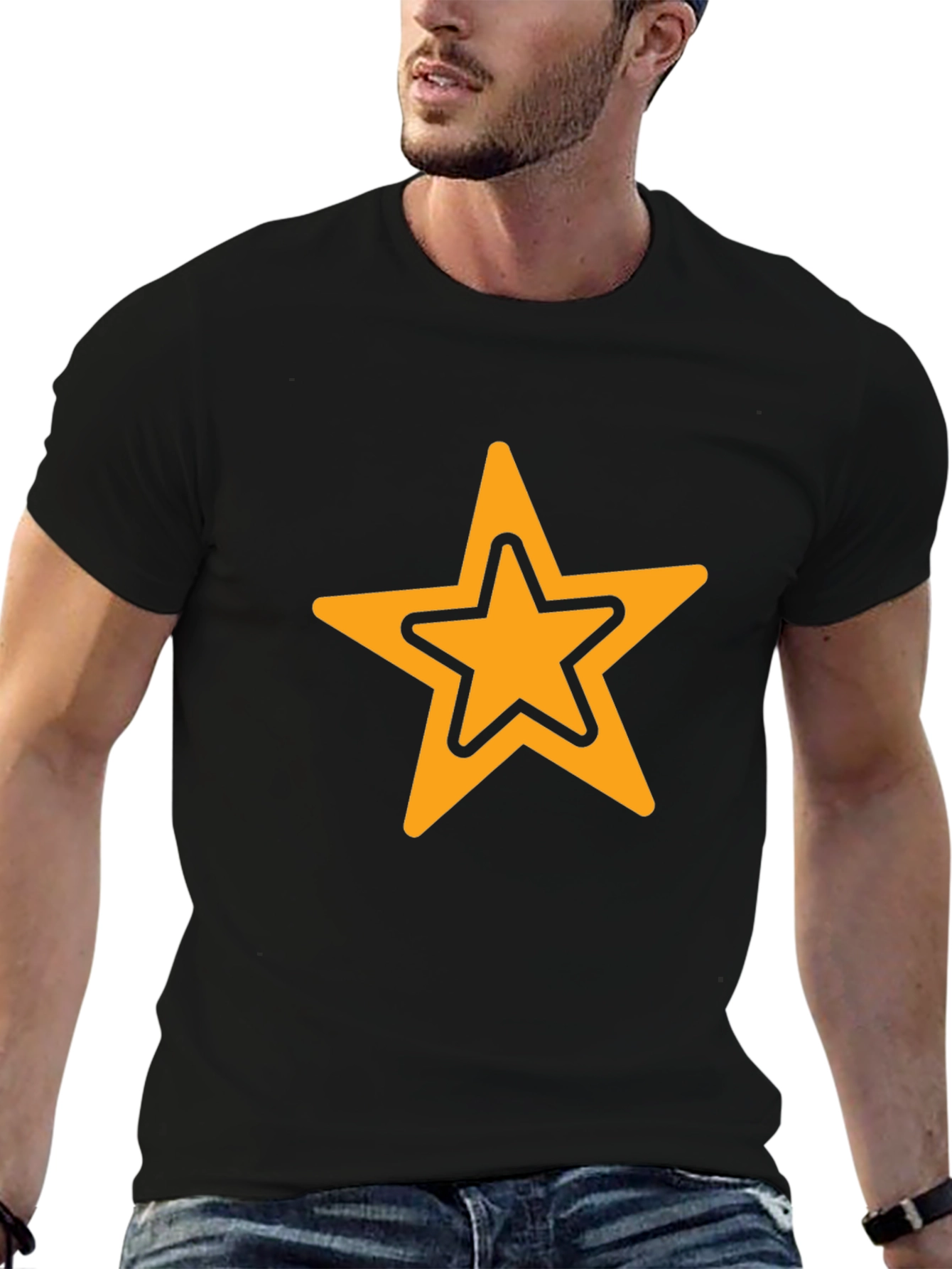 Star Graphic Black T-Shirt - Casual Style