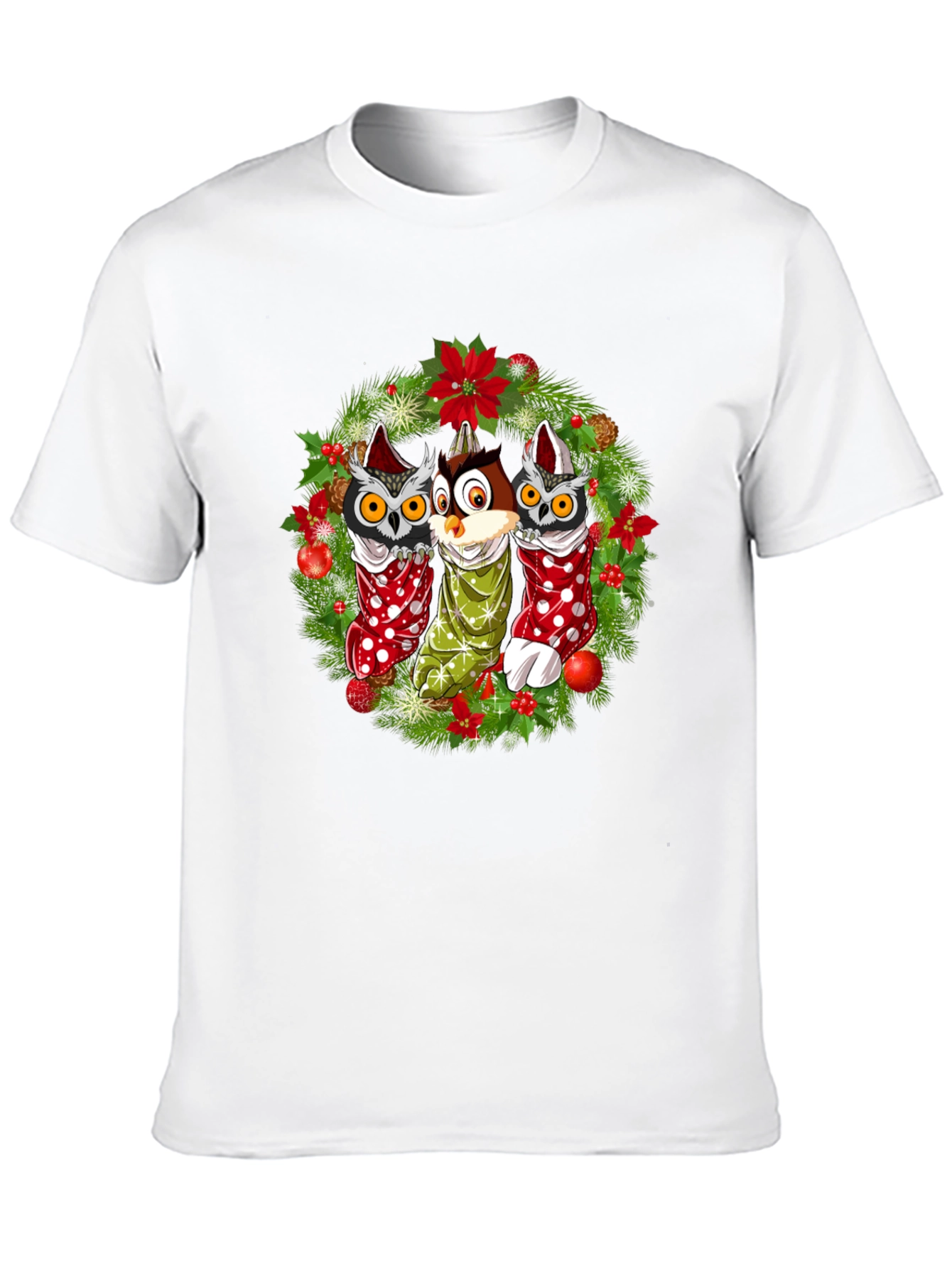 Christmas Owl T-Shirt Festive Holiday Design