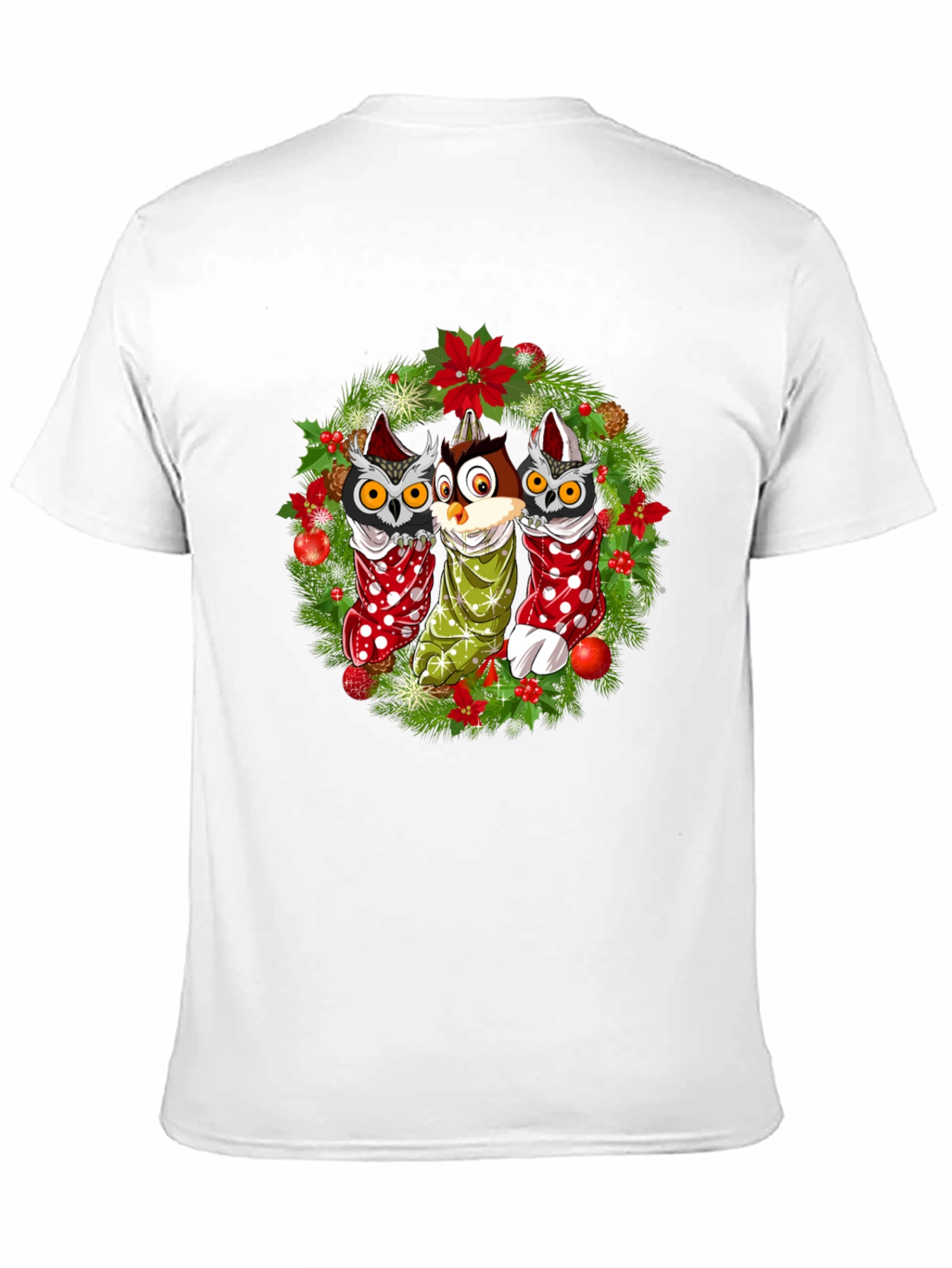 Christmas Owl T-Shirt Festive Holiday Design