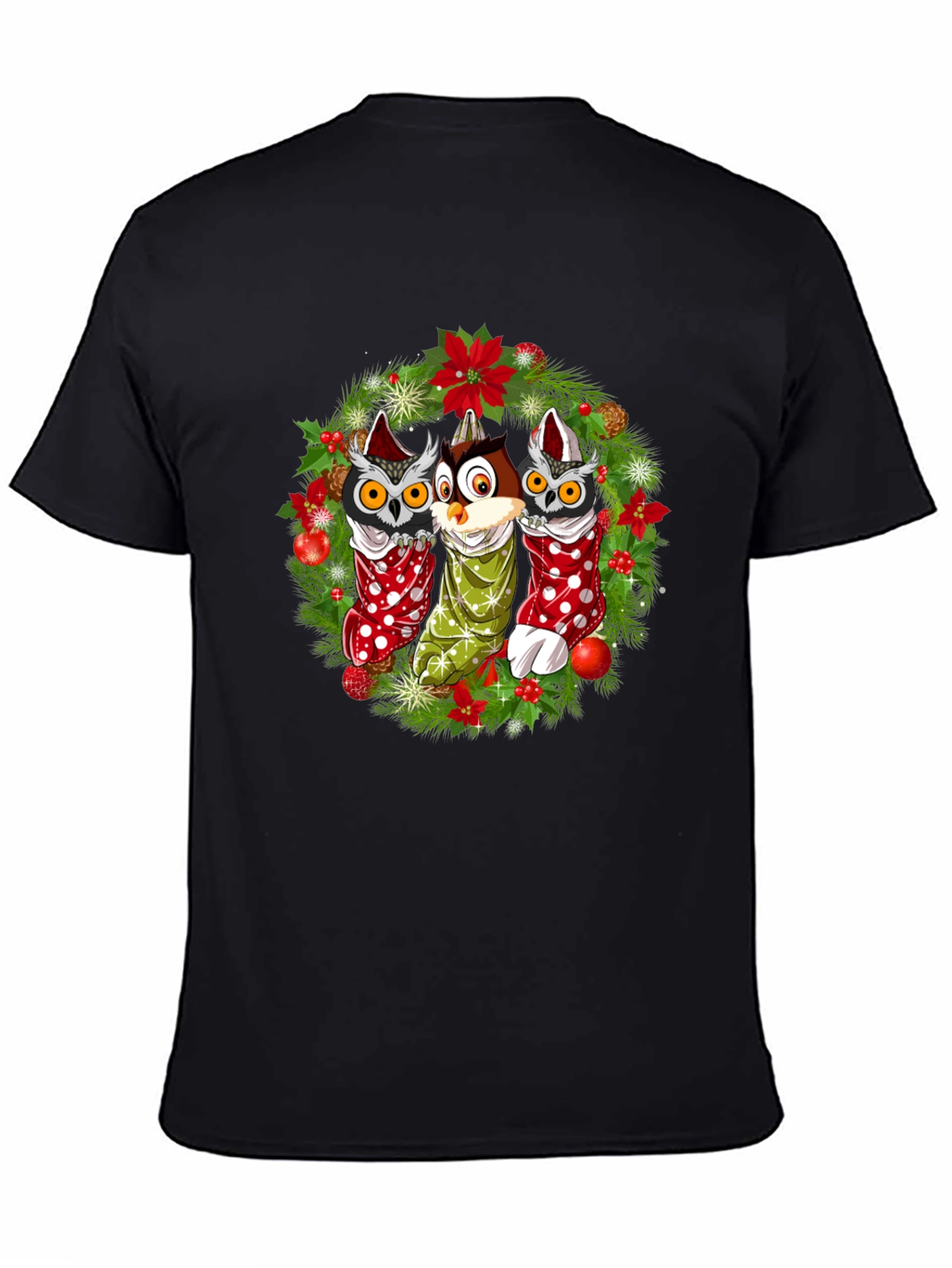 Christmas Owl T-Shirt Festive Holiday Design
