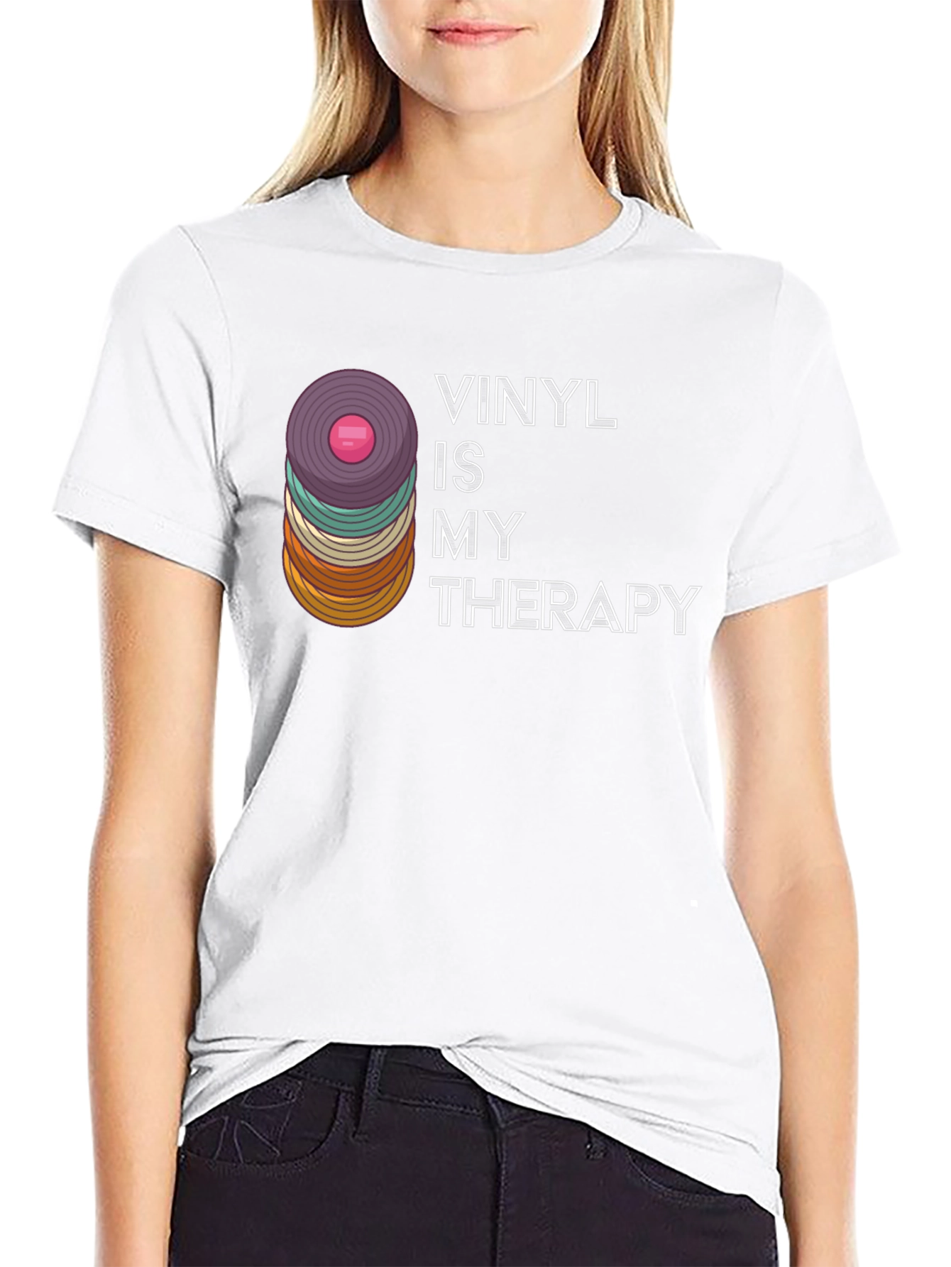 Vinyl Is My Therapy Graphic T-Shirt