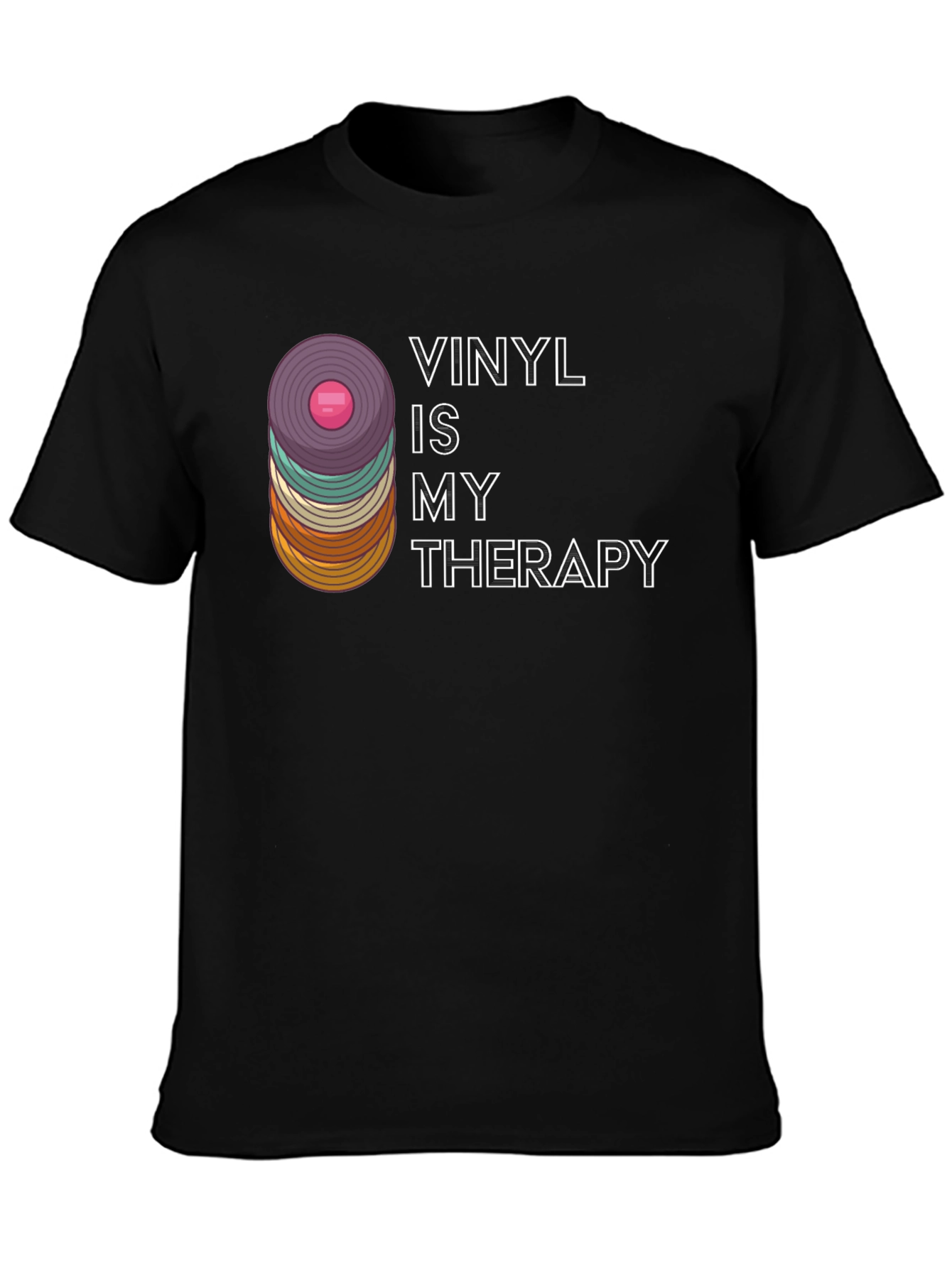 Vinyl Is My Therapy Graphic T-Shirt