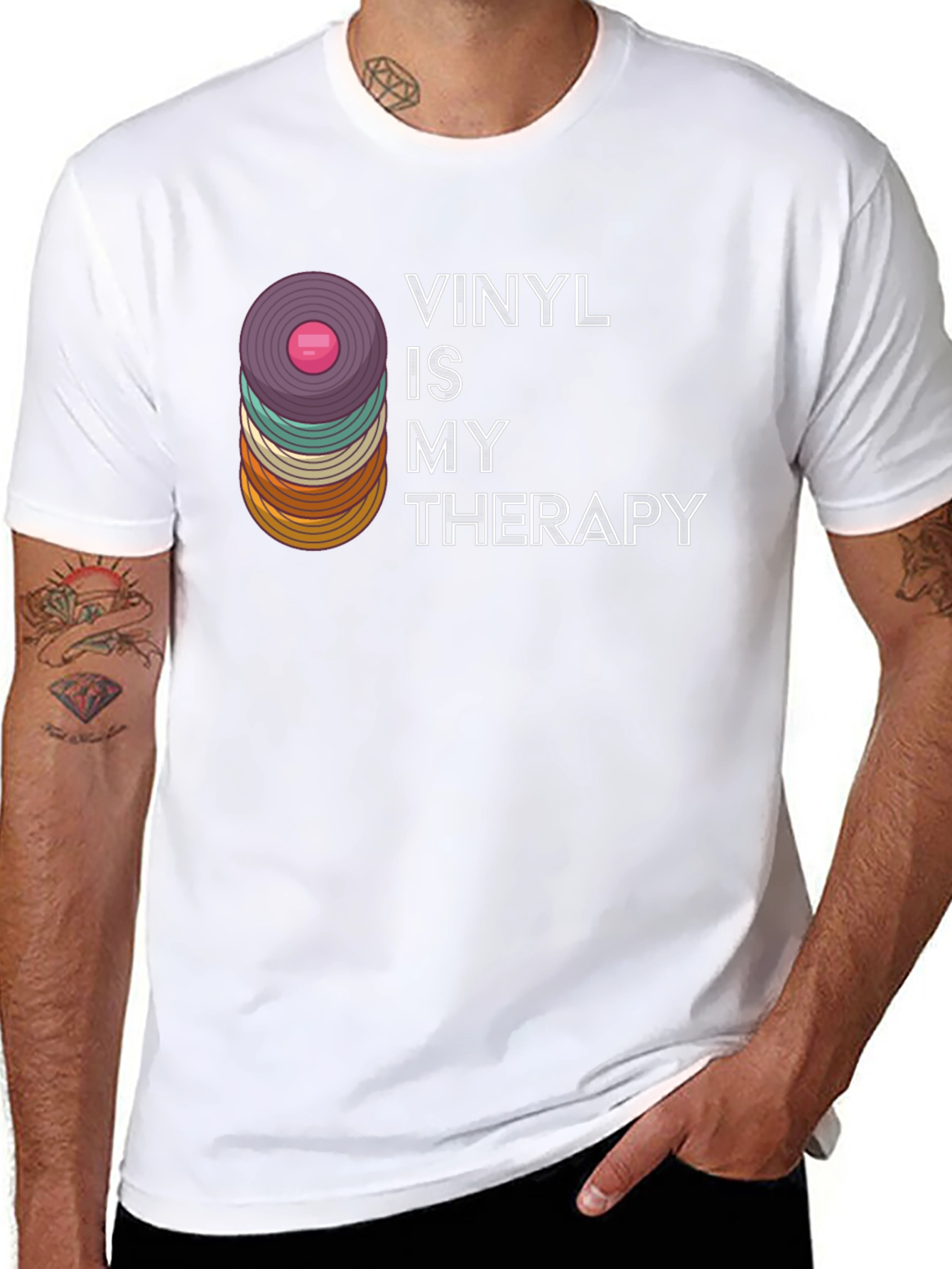Vinyl Is My Therapy Graphic T-Shirt