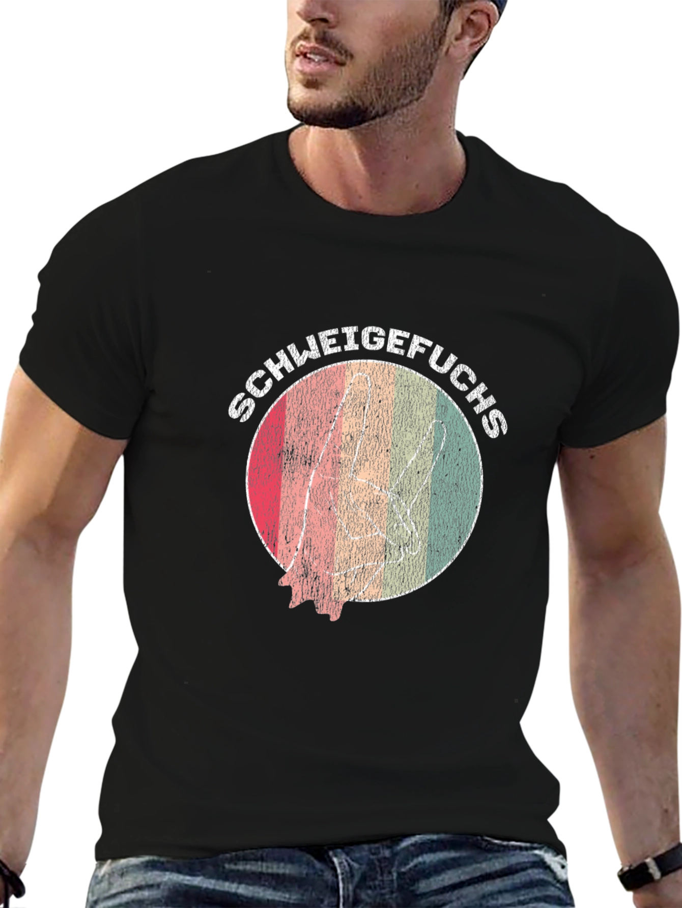 Retro SCHWEIGEFUCHS Graphic Tee