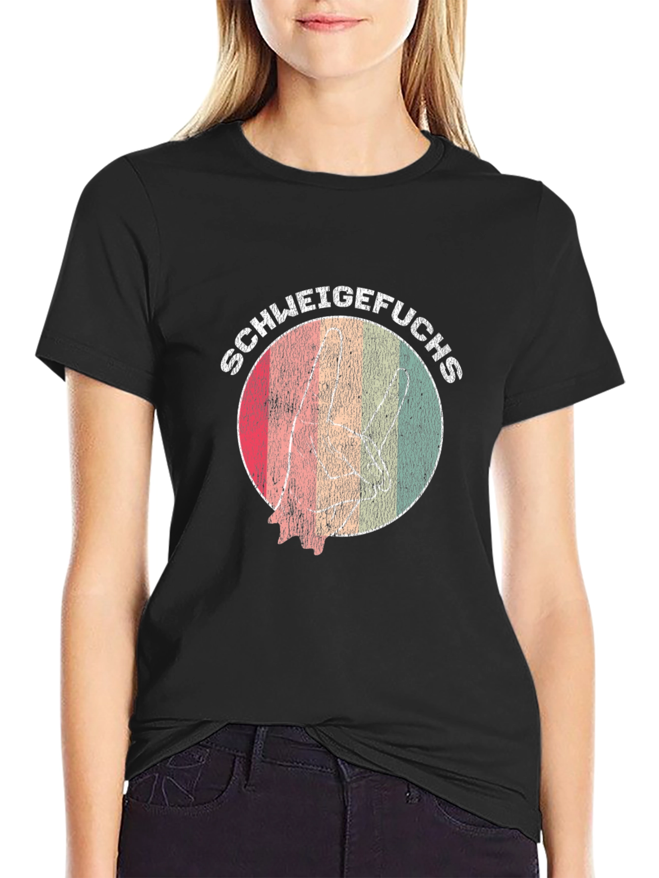 Retro SCHWEIGEFUCHS Graphic Tee