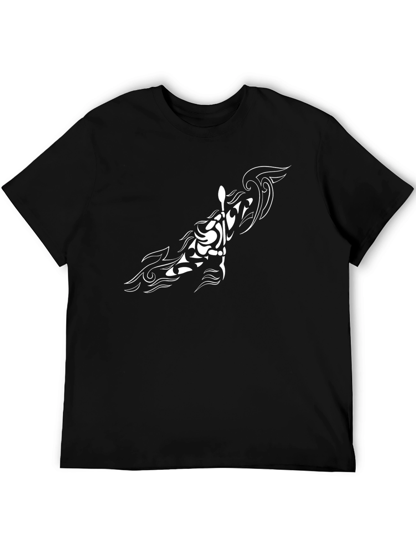 Tribal Tattoo Graphic Black T-Shirt