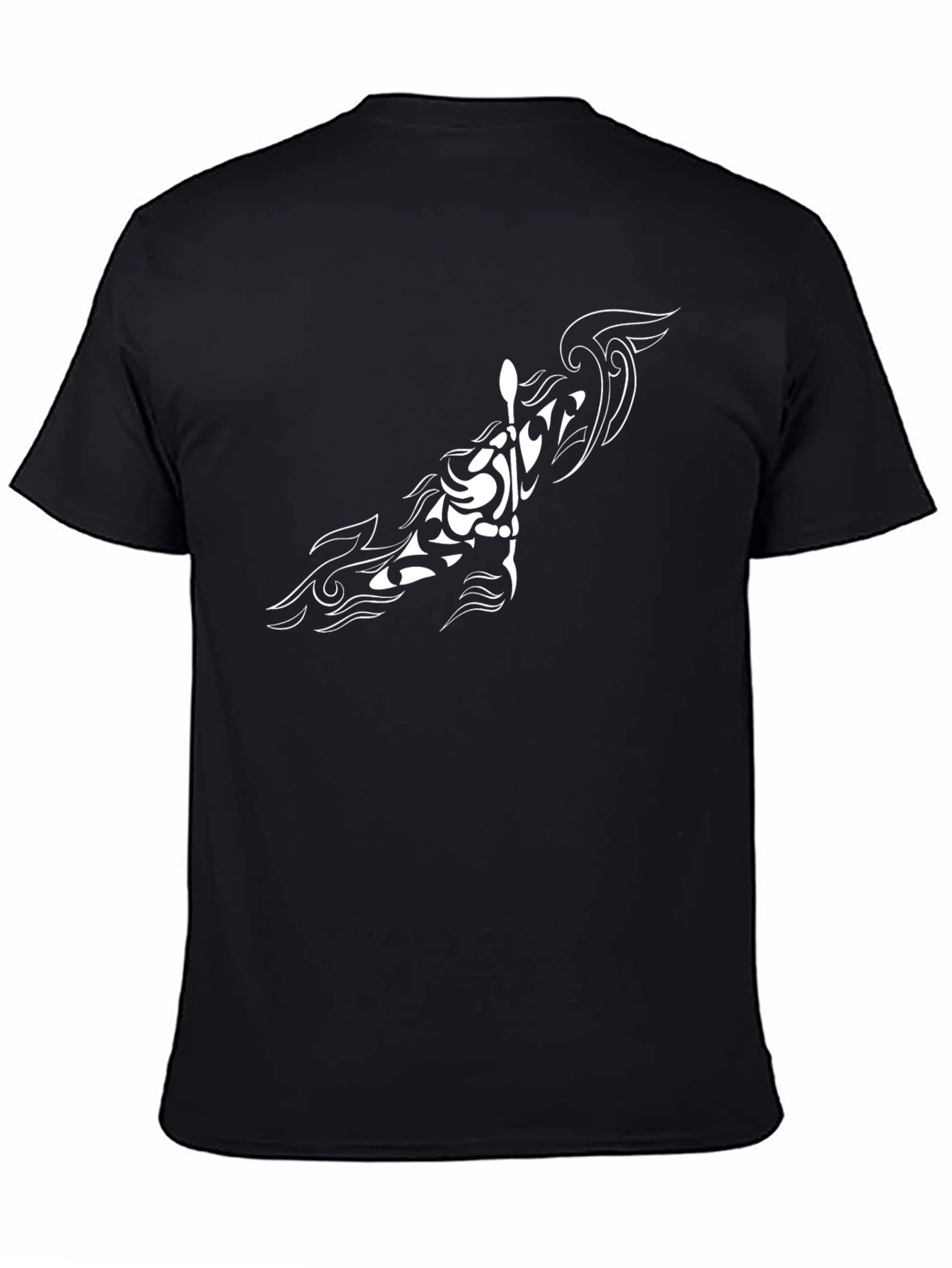 Tribal Tattoo Graphic Black T-Shirt