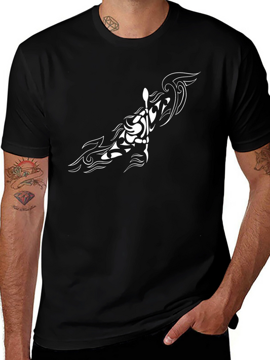 Tribal Tattoo Graphic Black T-Shirt