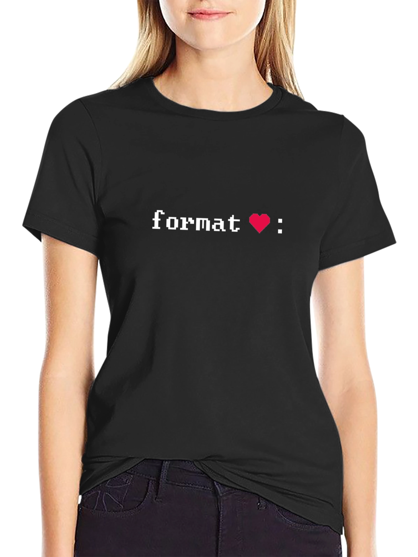 Format Love Pixel Graphic T-Shirt