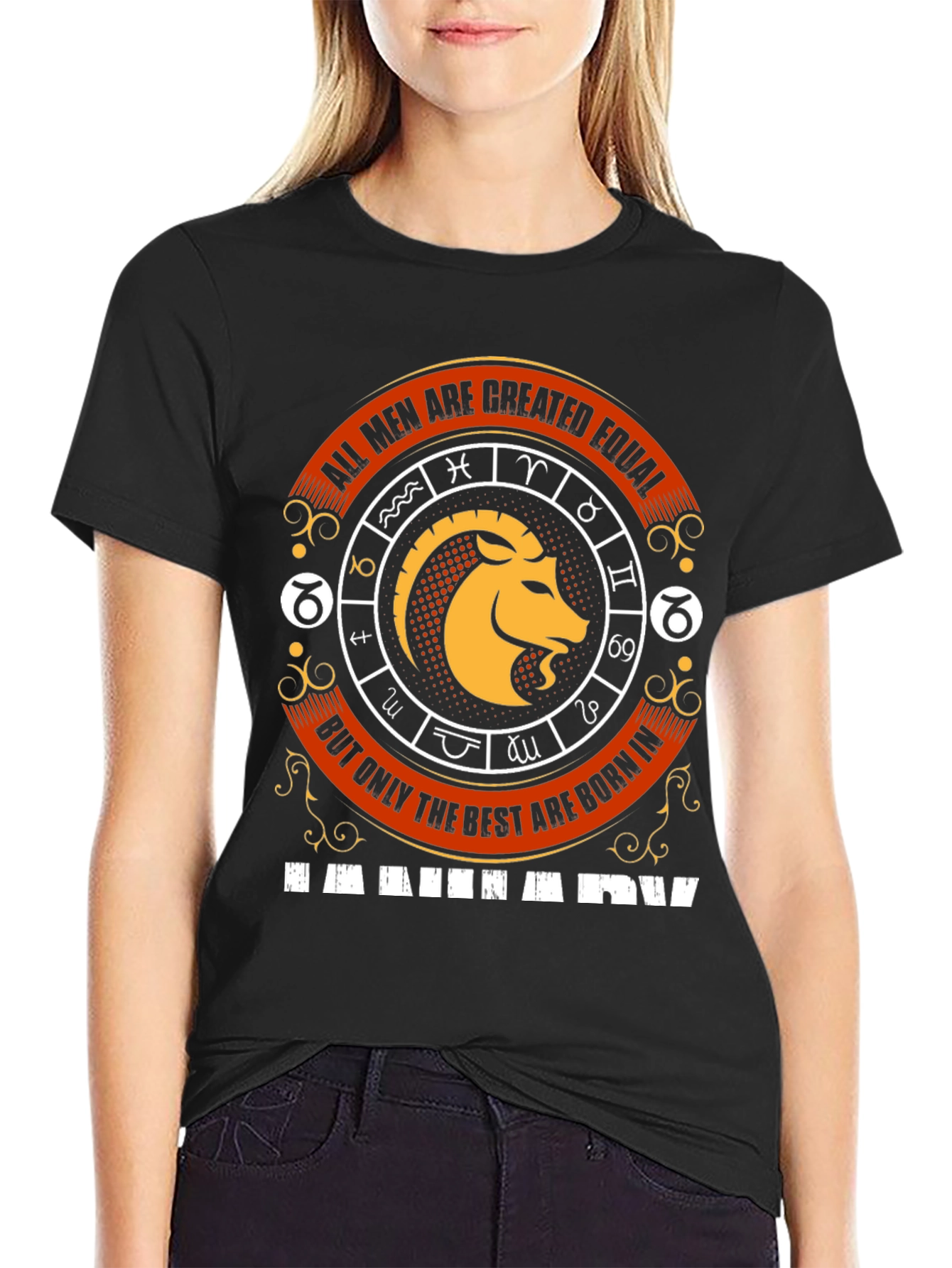 Capricorn Zodiac Sign Mens Graphic T-Shirt