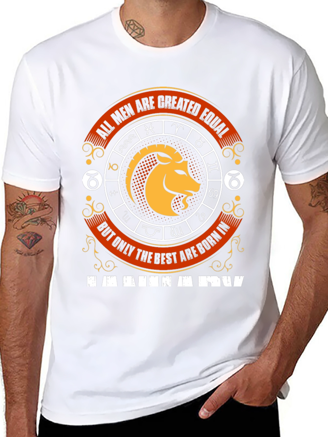 Capricorn Zodiac Sign Mens Graphic T-Shirt