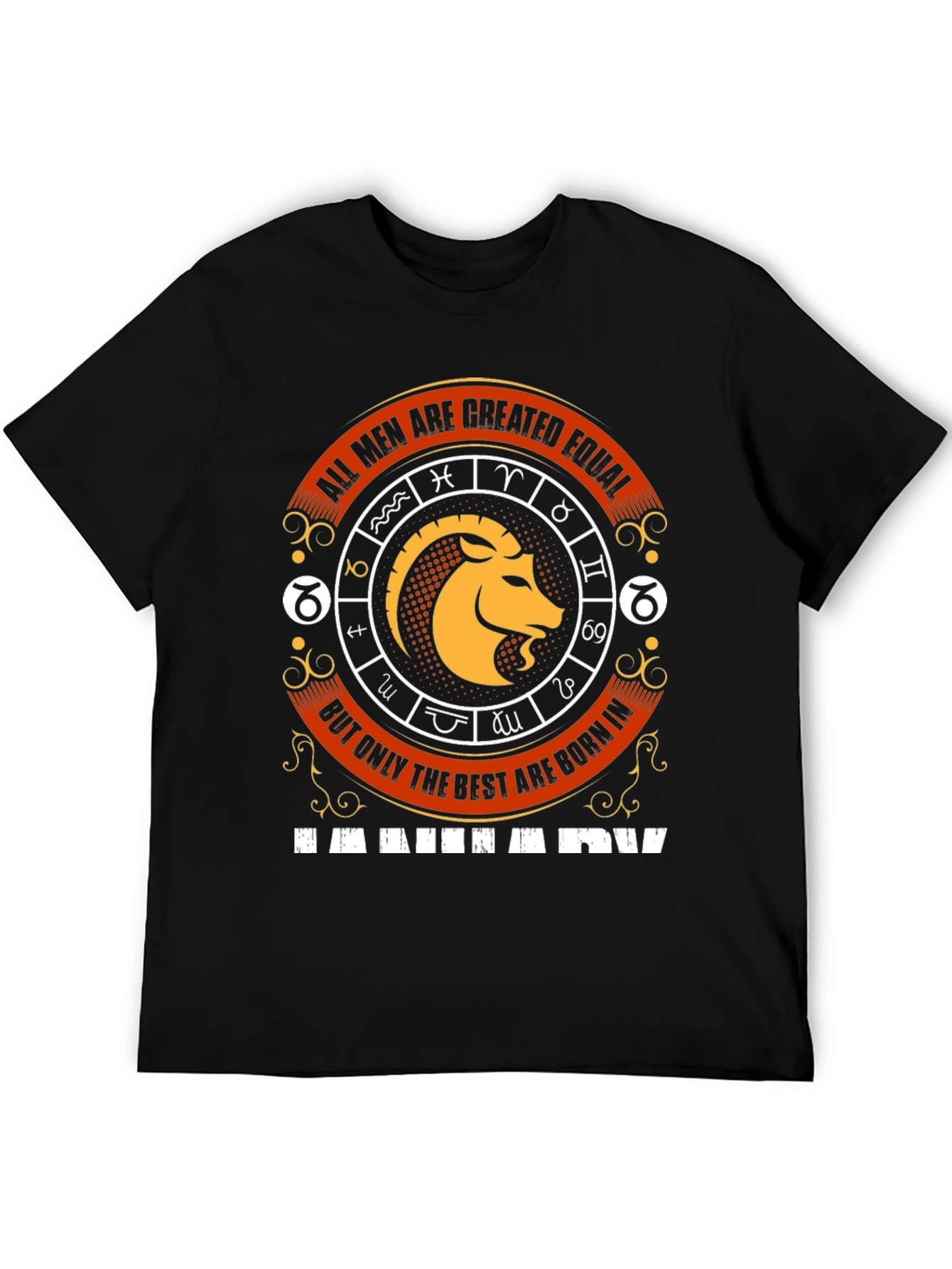 Capricorn Zodiac Sign Mens Graphic T-Shirt
